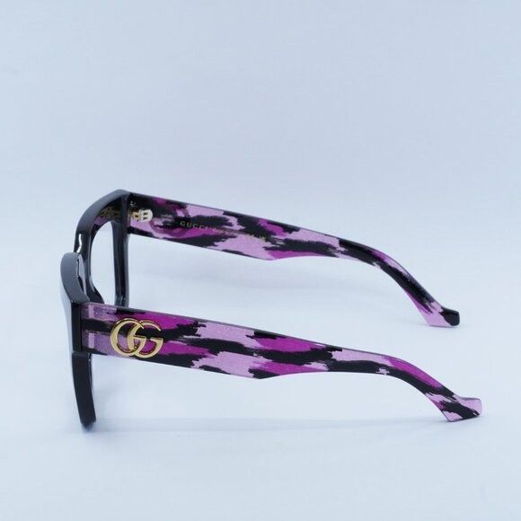 Gucci Gucci GG1549O 003 Eyeglasses Black 52mm Square Frame Size ONE SIZE - 9 Thumbnail