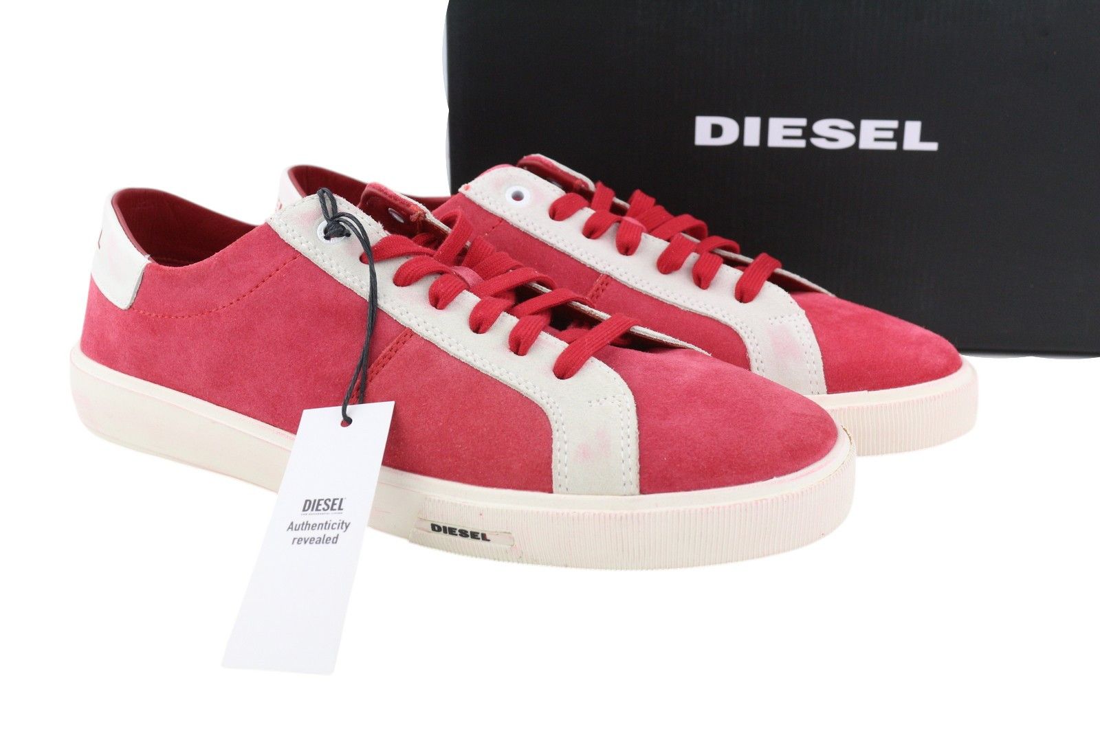 Diesel S-MYDORI LC EU45 Red Suede Leather 41532 Size US 12 / EU 45 - 1 Thumbnail