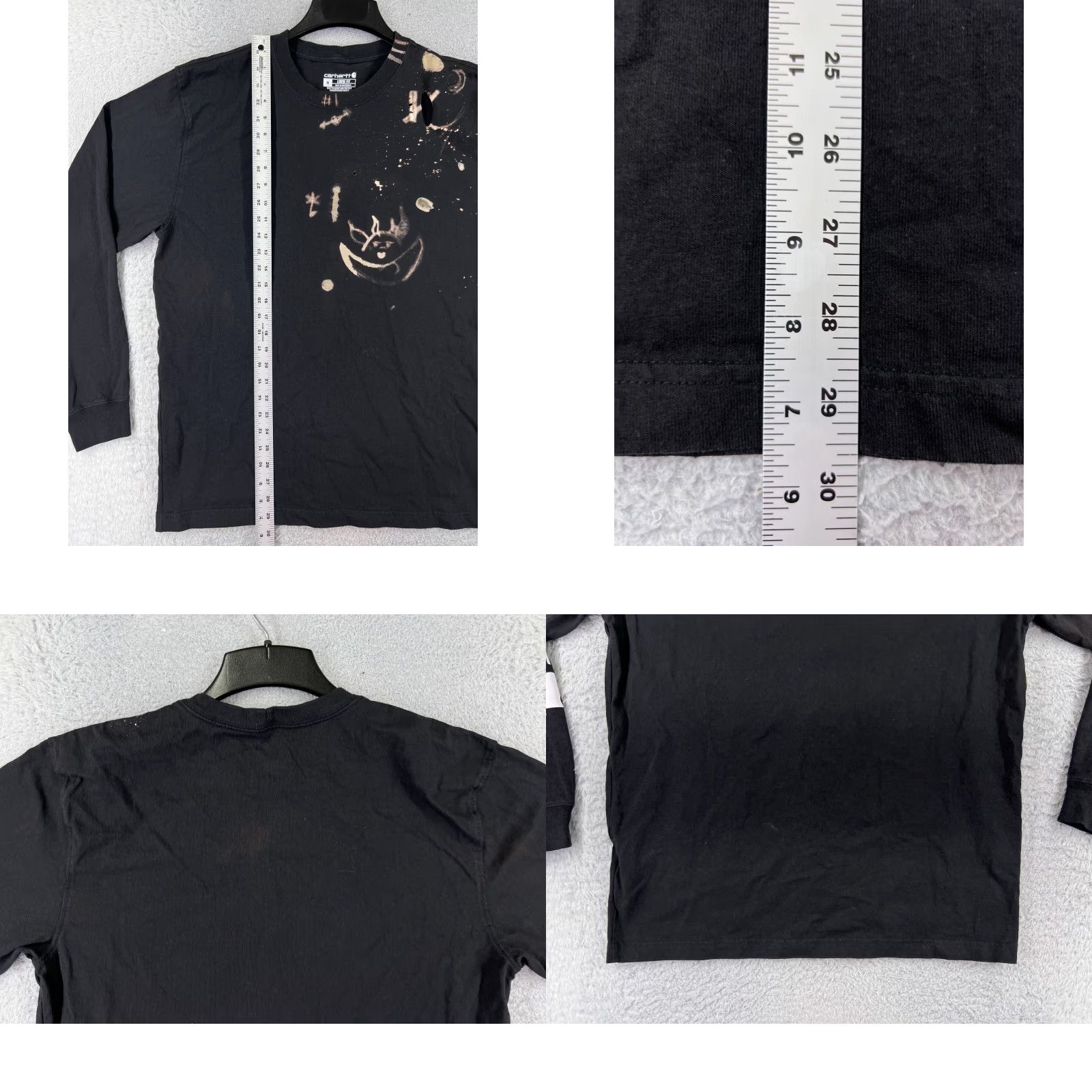 Carhartt VINTAGE Carhartt Shirt Men Medium Black Long Sleeve Crew Neck Cotton Jersey Art Holes Size US M / EU 48-50 / 2 - 9 Thumbnail