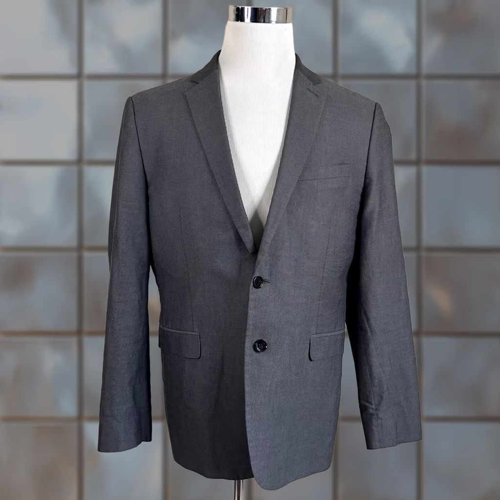 Express Express Sport Coat 44R Extra Slim Cotton Grey Two Button Double Vented Size US S / EU 44-46 / 1 - 1 Thumbnail