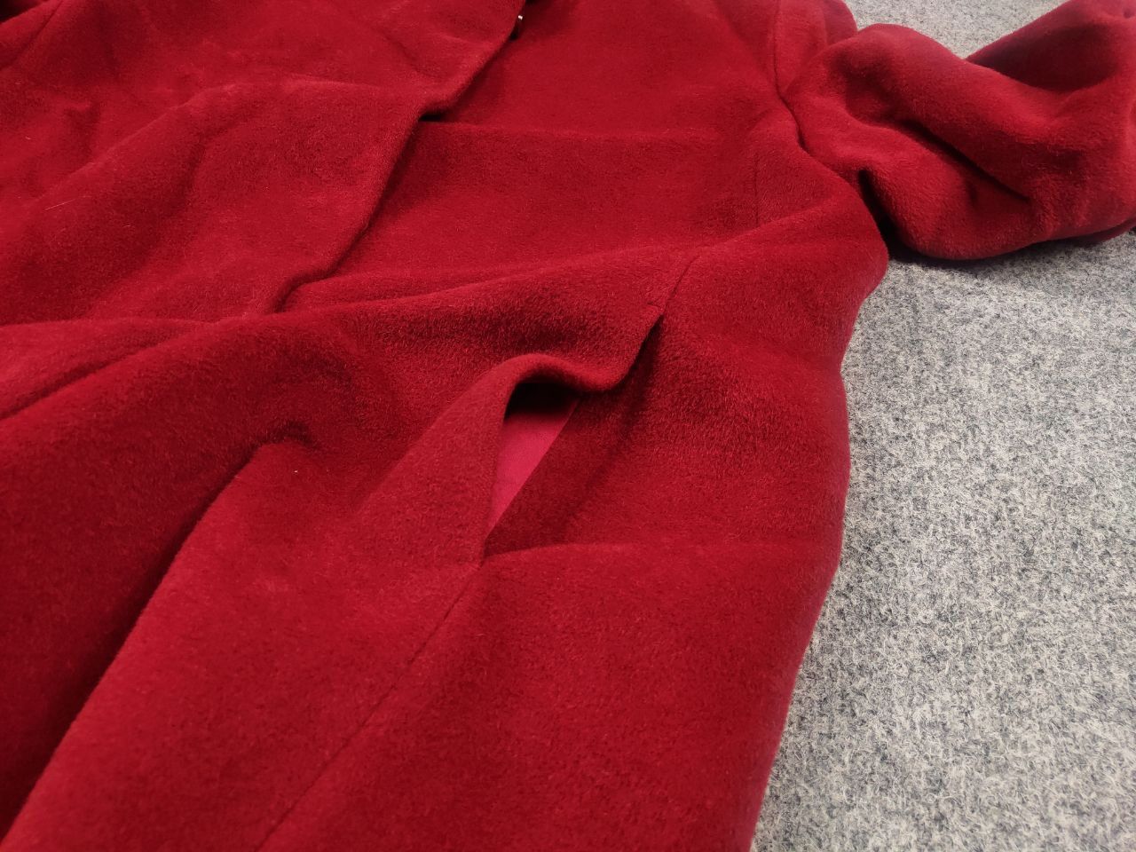 Cinzia Rocca Cinzia Rocca Due coat Red alpaca stand-up collar Jacket Size XL / US 12-14 / IT 48-50 - 14 Thumbnail