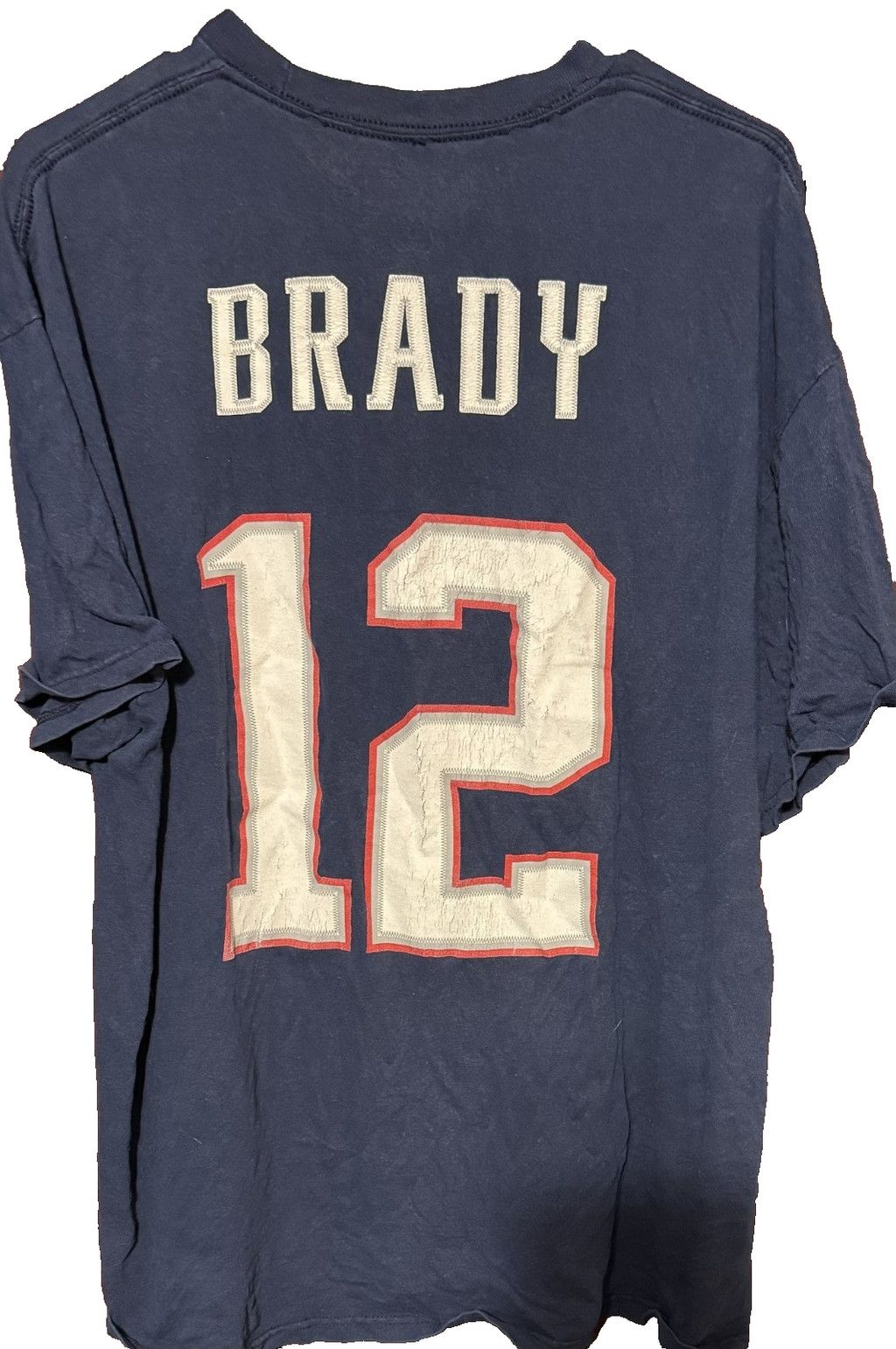 The Unbranded Brand New England Patriots Tom Brady #12 Player Tee Men XL Blue Size US XL / EU 56 / 4 - 1 Thumbnail