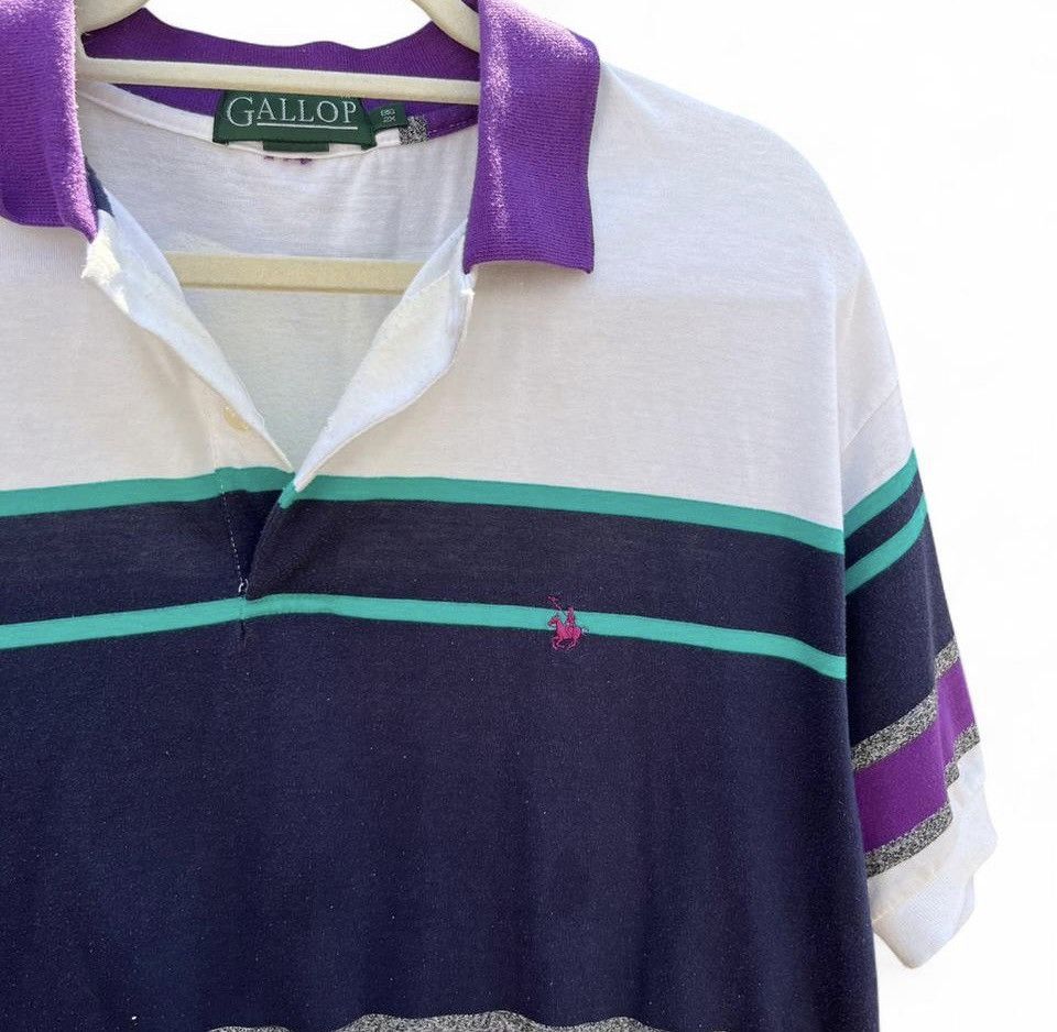 Other Vintage Gallop Polo Shirt Striped Equestrian Minimalist Size US XXL / EU 58 / 5 - 3 Thumbnail