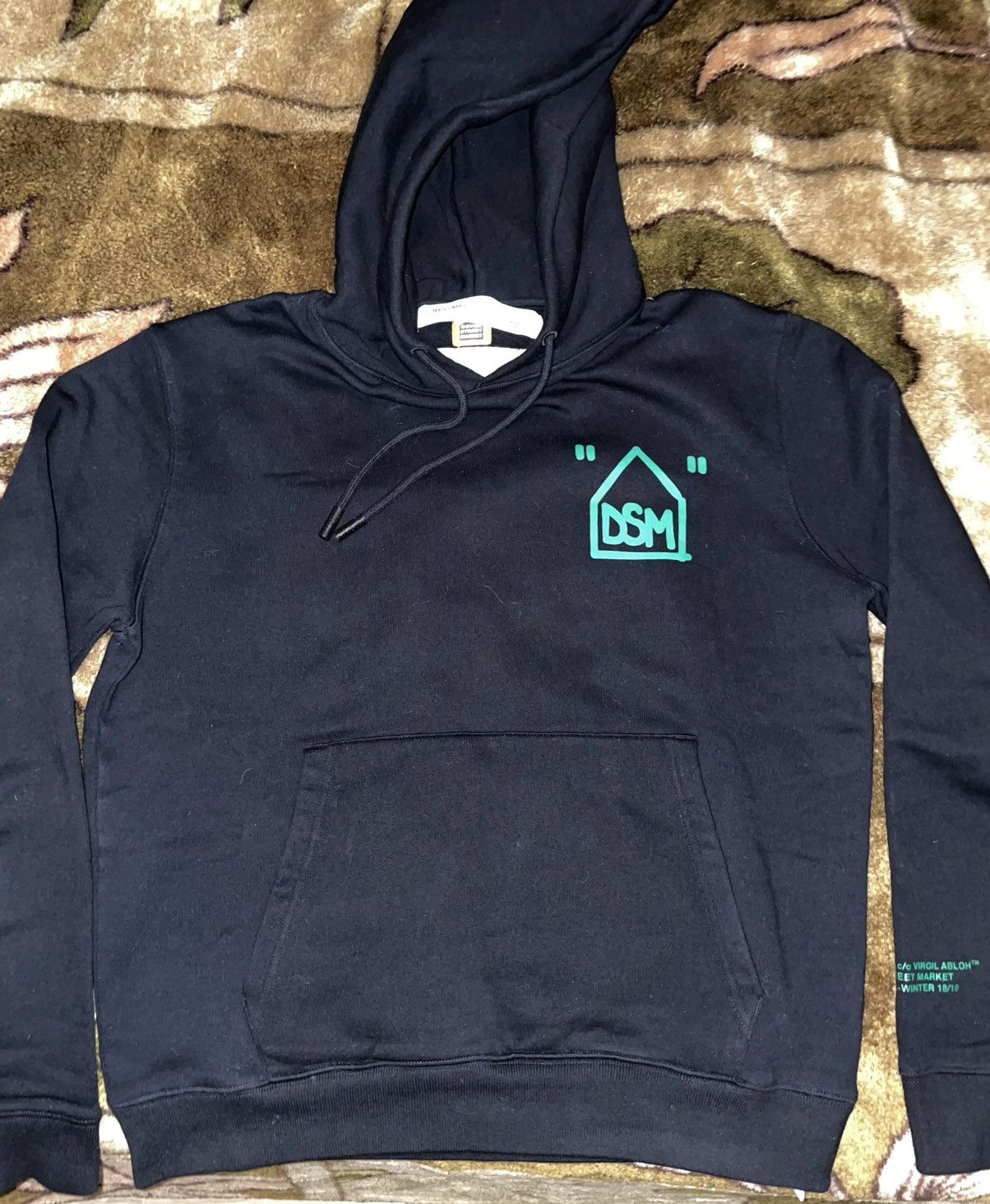 Dover Street Market × Off-White OFF-WHITE DOVER STREET MARKET HOODIE Black Green Medium New Size US M / EU 48-50 / 2 - 6 Thumbnail