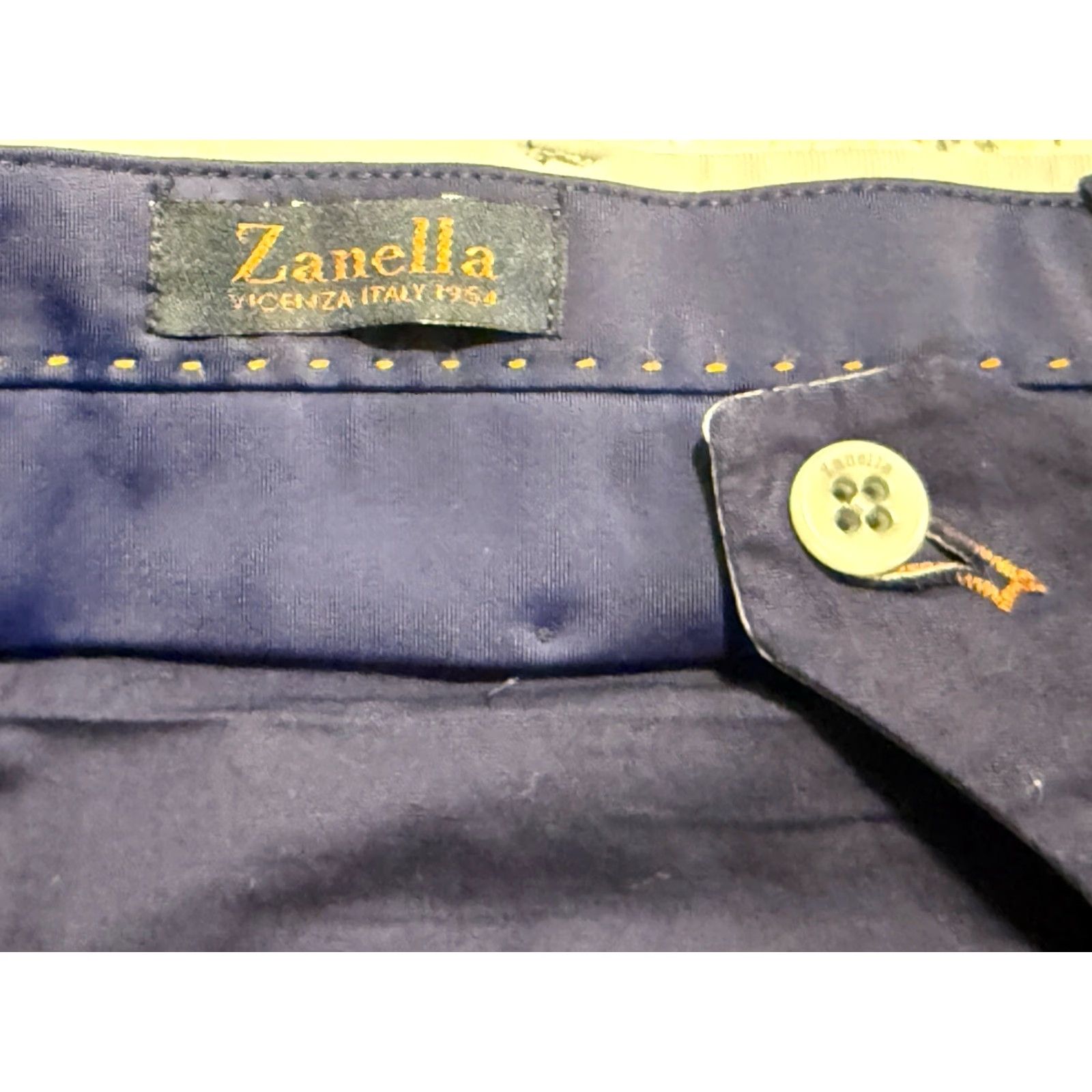 Zanella Zanella Pants Flat Front Active Stretch Gray 38x27 Men Regular Inseam 27in Italy Button Pockets Size US 38 / EU 54 - 7 Thumbnail