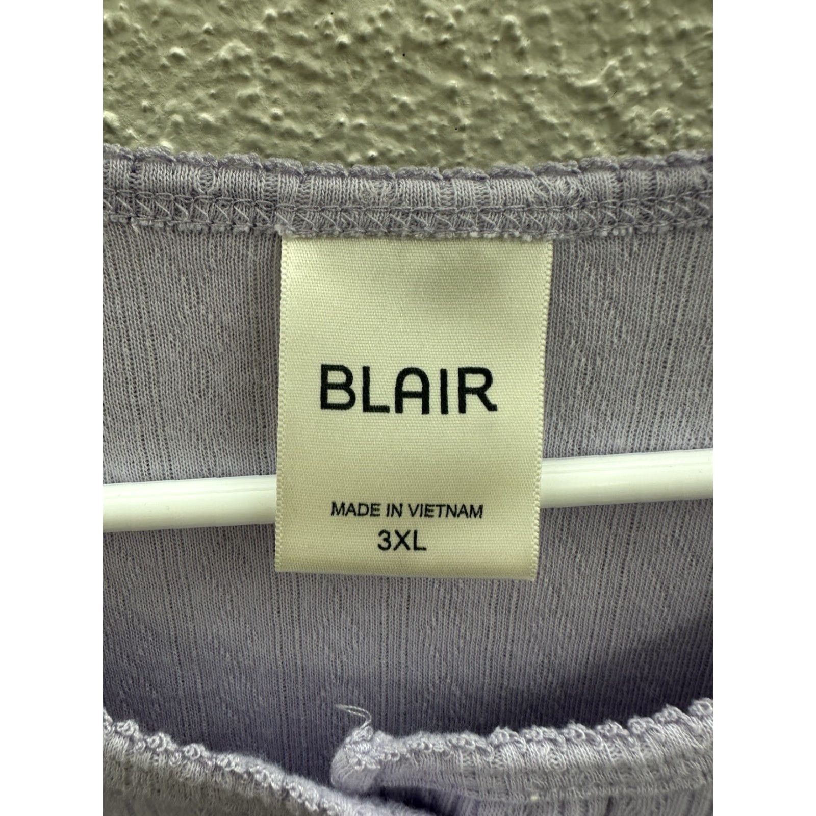 Blair VINTAGE Blair Womens Shirt Size 3XL Purple Henley Short Sleeve Size XXL / US 16-18 / IT 52-54 - 4 Thumbnail