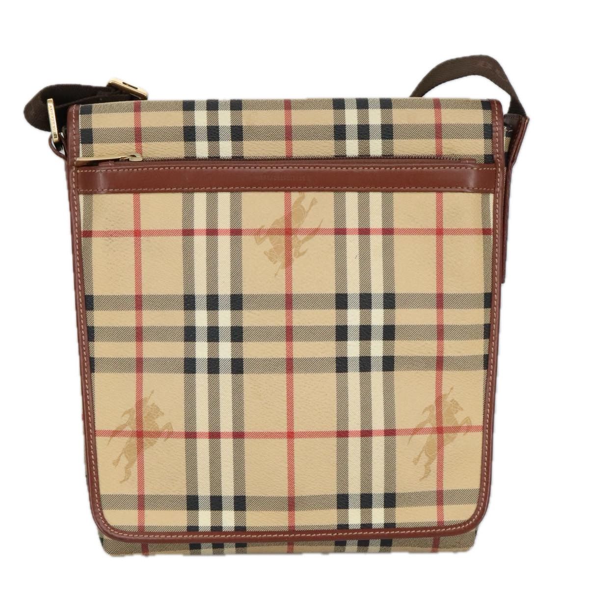Burberry Nova Check Beige Canvas Shoulder Bag (Pre-Owned) Size ONE SIZE - 1 Thumbnail