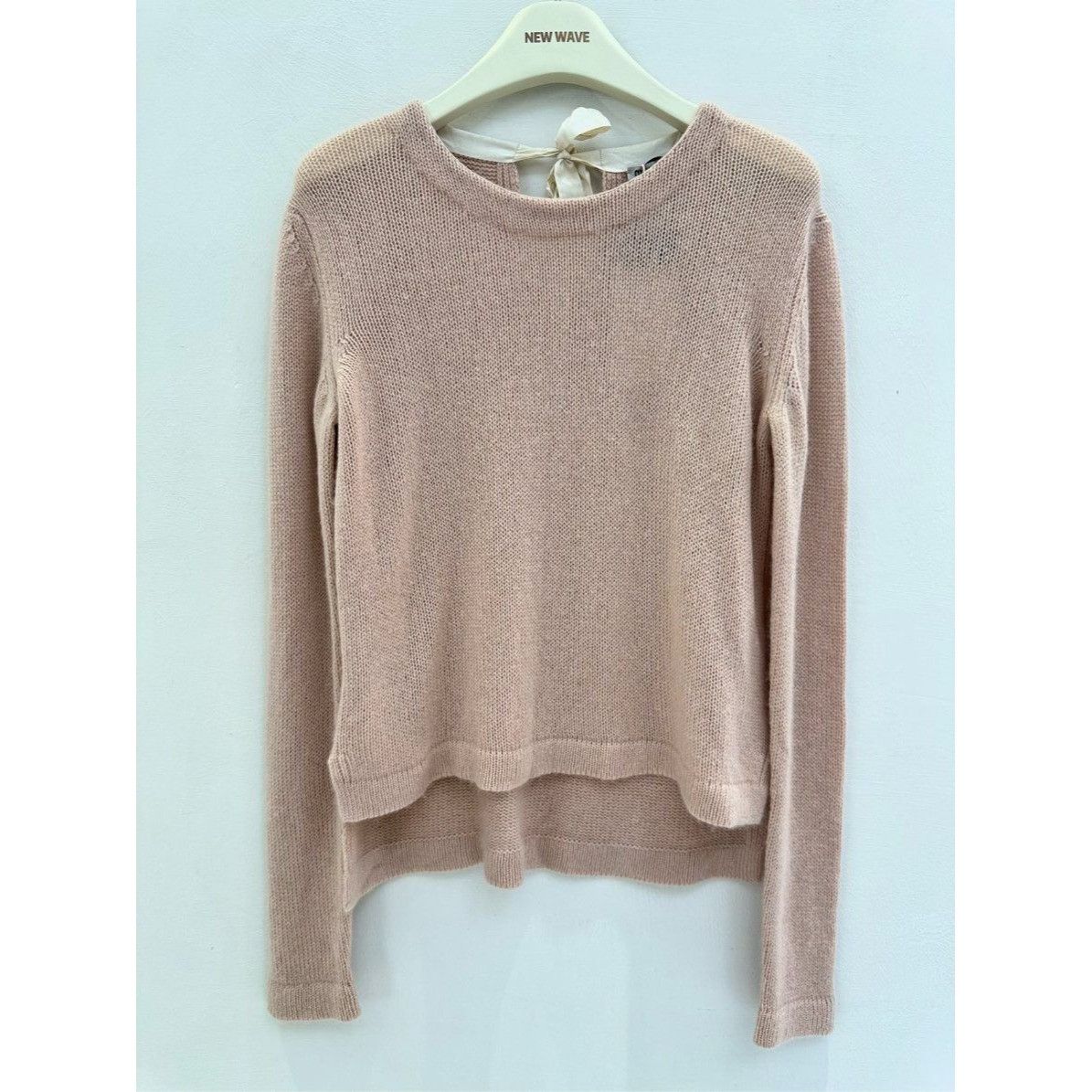 Miu Miu Miu Miu Pink Knit Sweater With Back Ribbon Tie Long Sleeves Size XS / US 0-2 / IT 36-38 - 1 Thumbnail