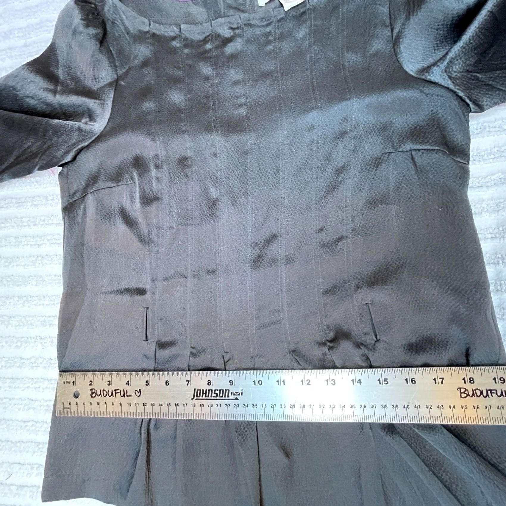 Vintage Charlotte Ronson Silk Puff Sleeve Blouse Black Small Woman Shirt Womens Blouse Puff Sleeve Silk Black Small Size S / US 4 / IT 40 - 6 Thumbnail