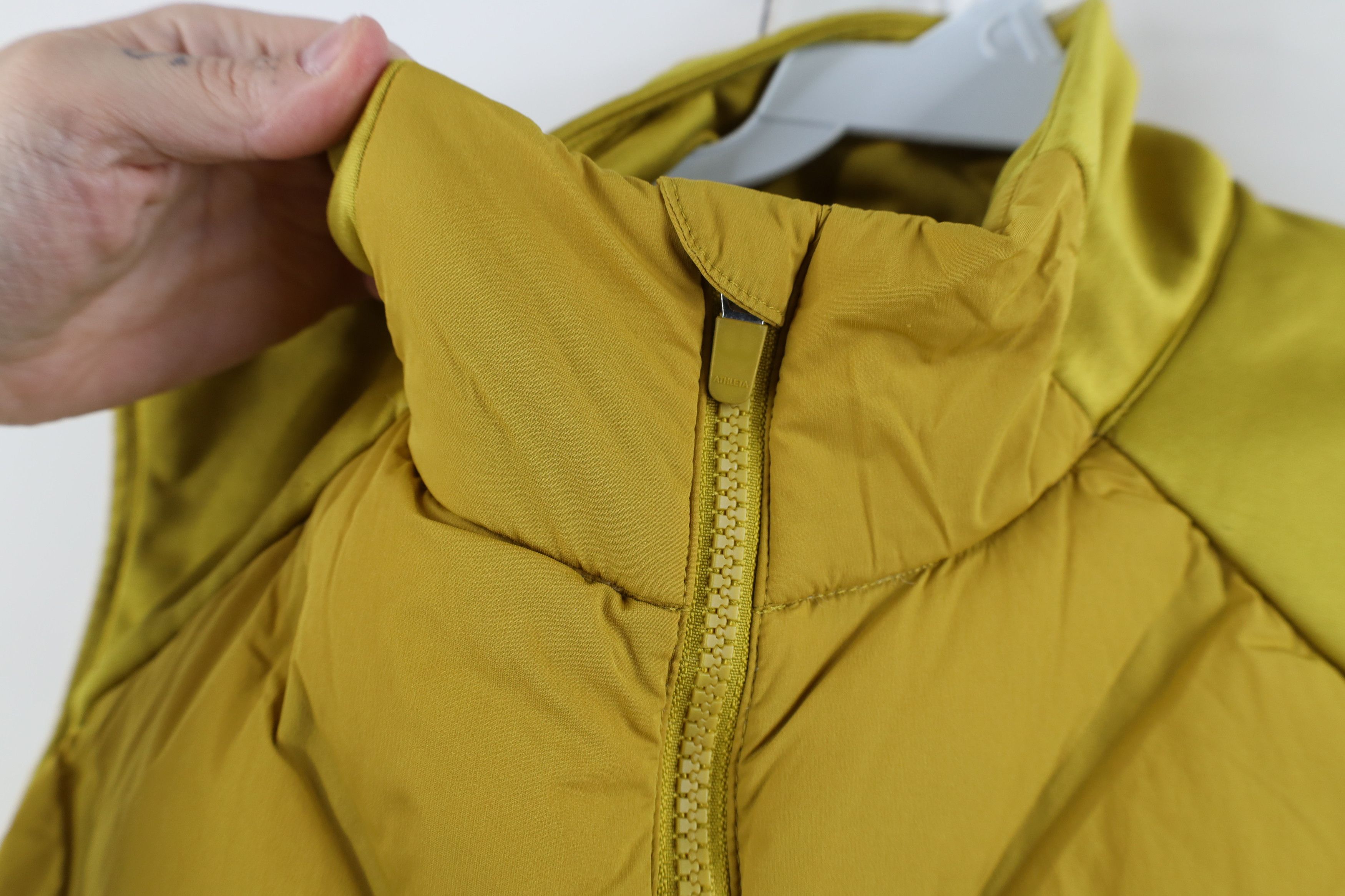 Athleta × Vintage Athleta Down Insulated Full Zip Puffer Vest Jacket Yellow Size XXL / US 16-18 / IT 52-54 - 6 Thumbnail