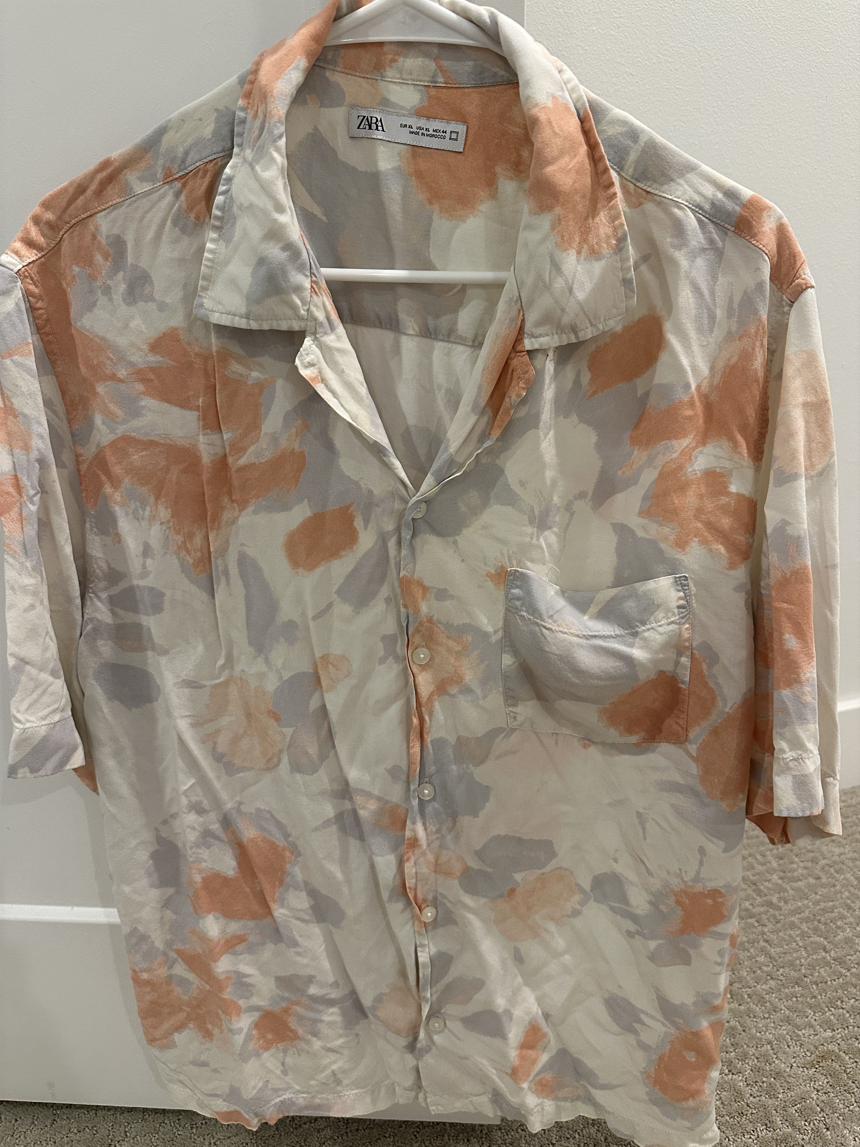 Zara Zara Button-Up Shirt - Pink, Orange XL Size US XL / EU 56 / 4 - 1 Thumbnail