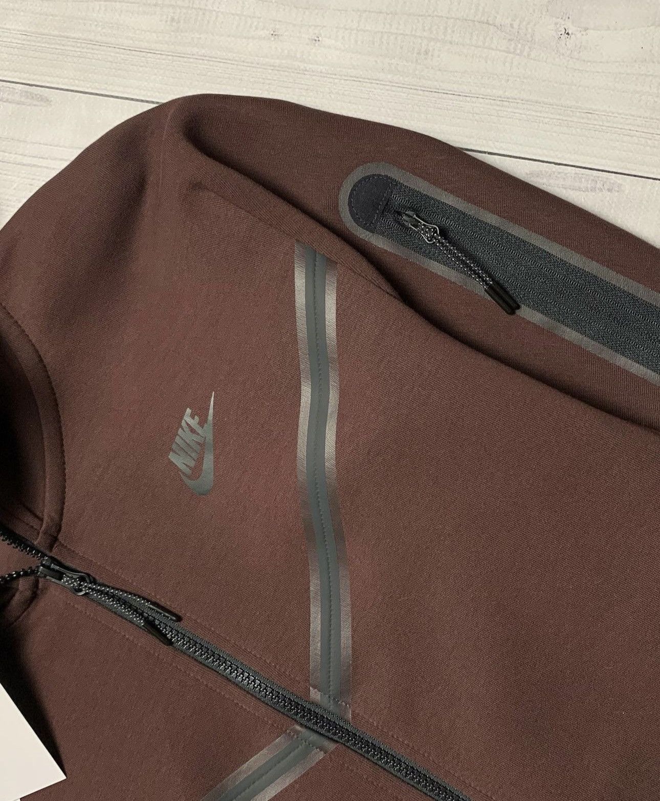 Nike Nike tech fleece drill zip hoodie size M brown Size US M / EU 48-50 / 2 - 5 Thumbnail