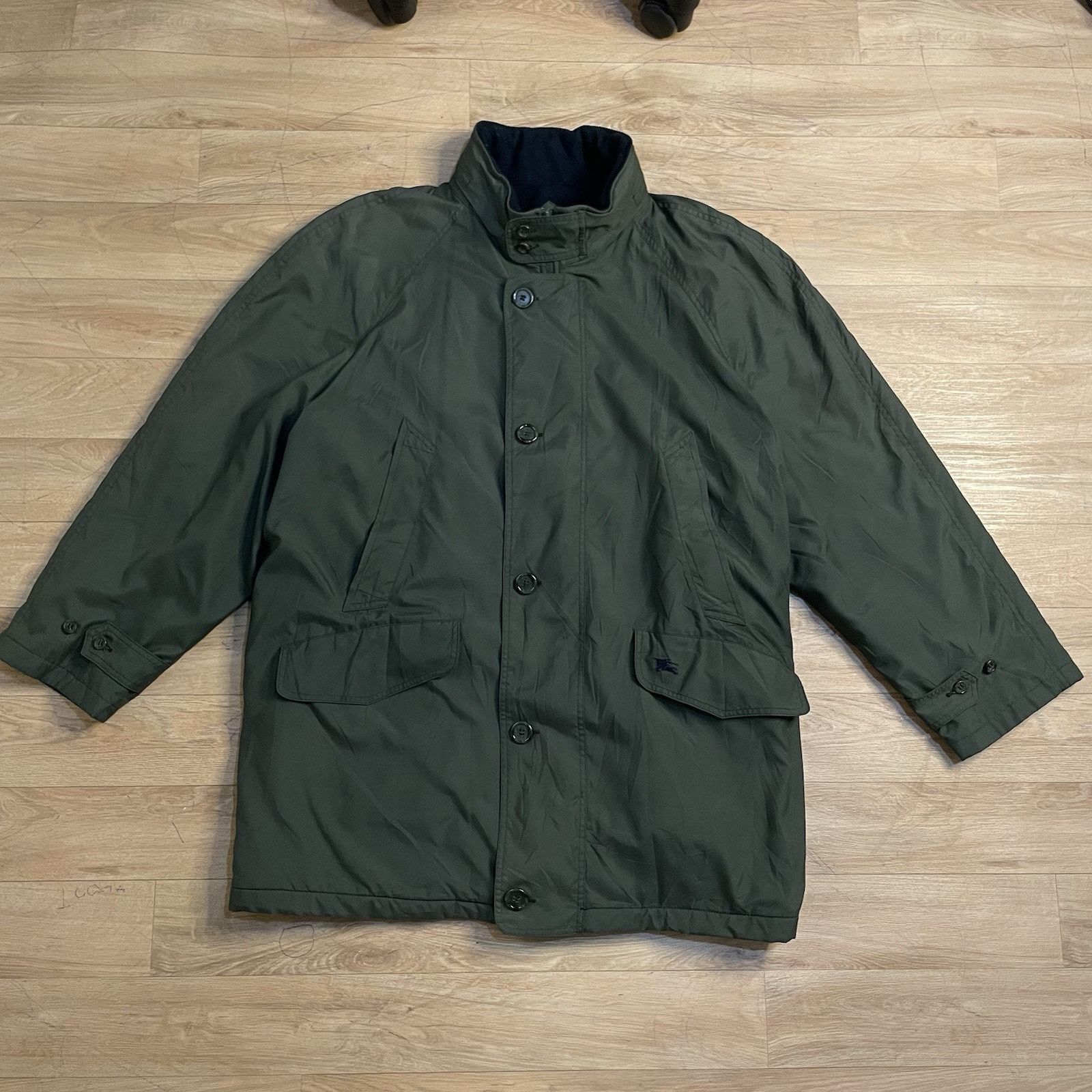 Burberry VINTAGE BURBERRY Jacket winter hooded men's GREEN OLIVE Size US XL / EU 56 / 4 - 2 Thumbnail