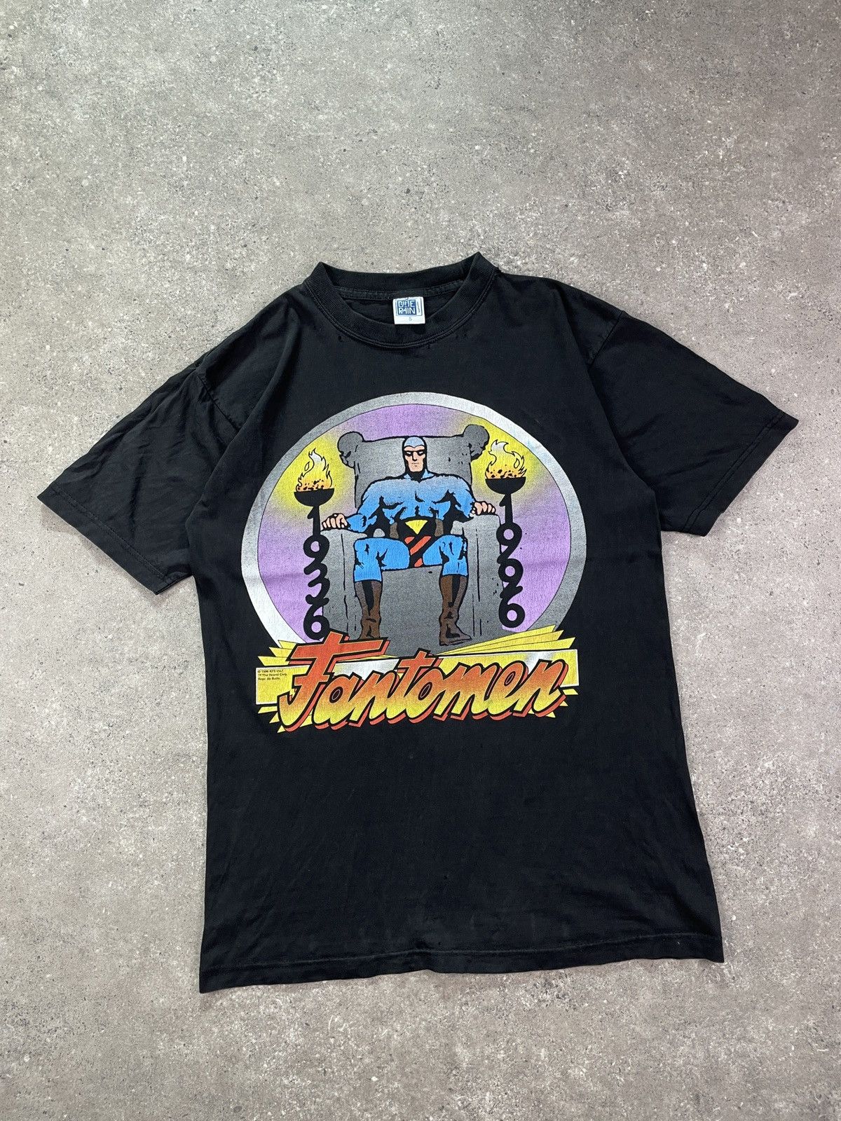 Cartoon Network × Marvel Comics × Vintage Vintage 90s Fantomen The Phantom Comics T Shirt Size US S / EU 44-46 / 1 - 1 Thumbnail