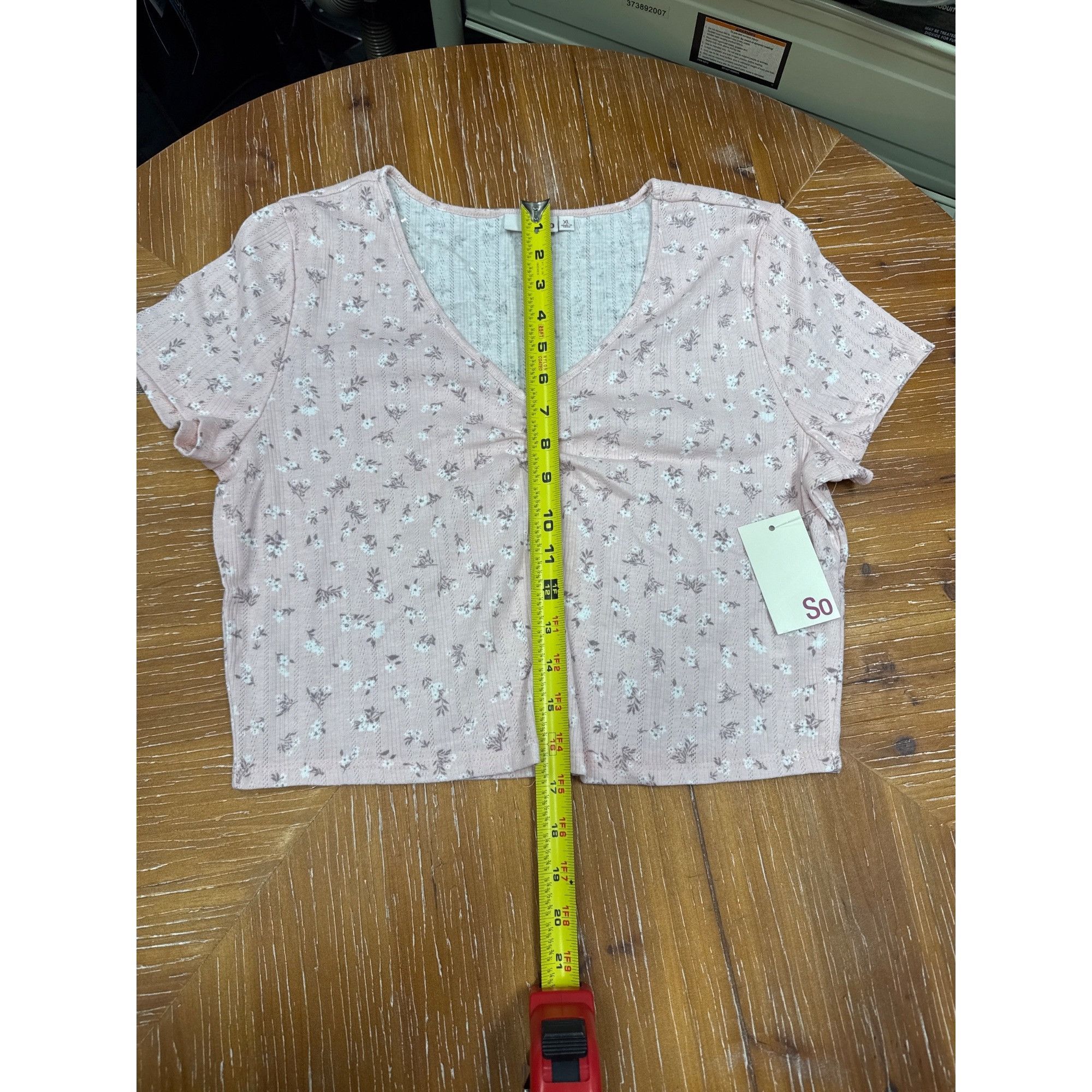 Other Juniors' SO Cinch Front Baby Tee, Girl's, Size: XL, White Size XL / US 12-14 / IT 48-50 - 7 Thumbnail