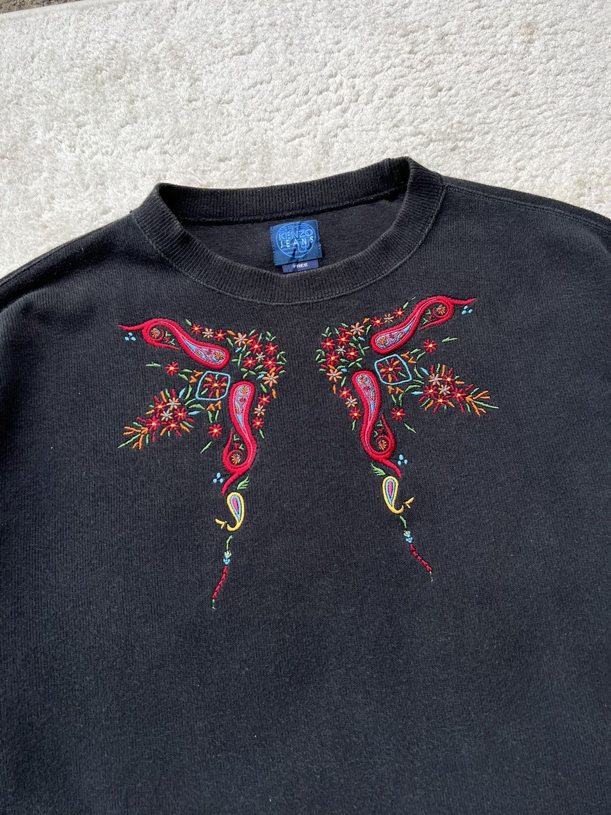 Kenzo × Vintage Vintage Kenzo Sweatshirt flower butterfly’s embroidery Size US M / EU 48-50 / 2 - 3 Thumbnail
