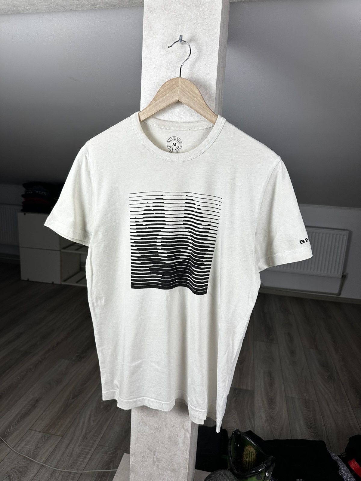 Belstaff Belstaff Graphic Print Logo White Tee T-shirt Size US M / EU 48-50 / 2 - 1 Thumbnail