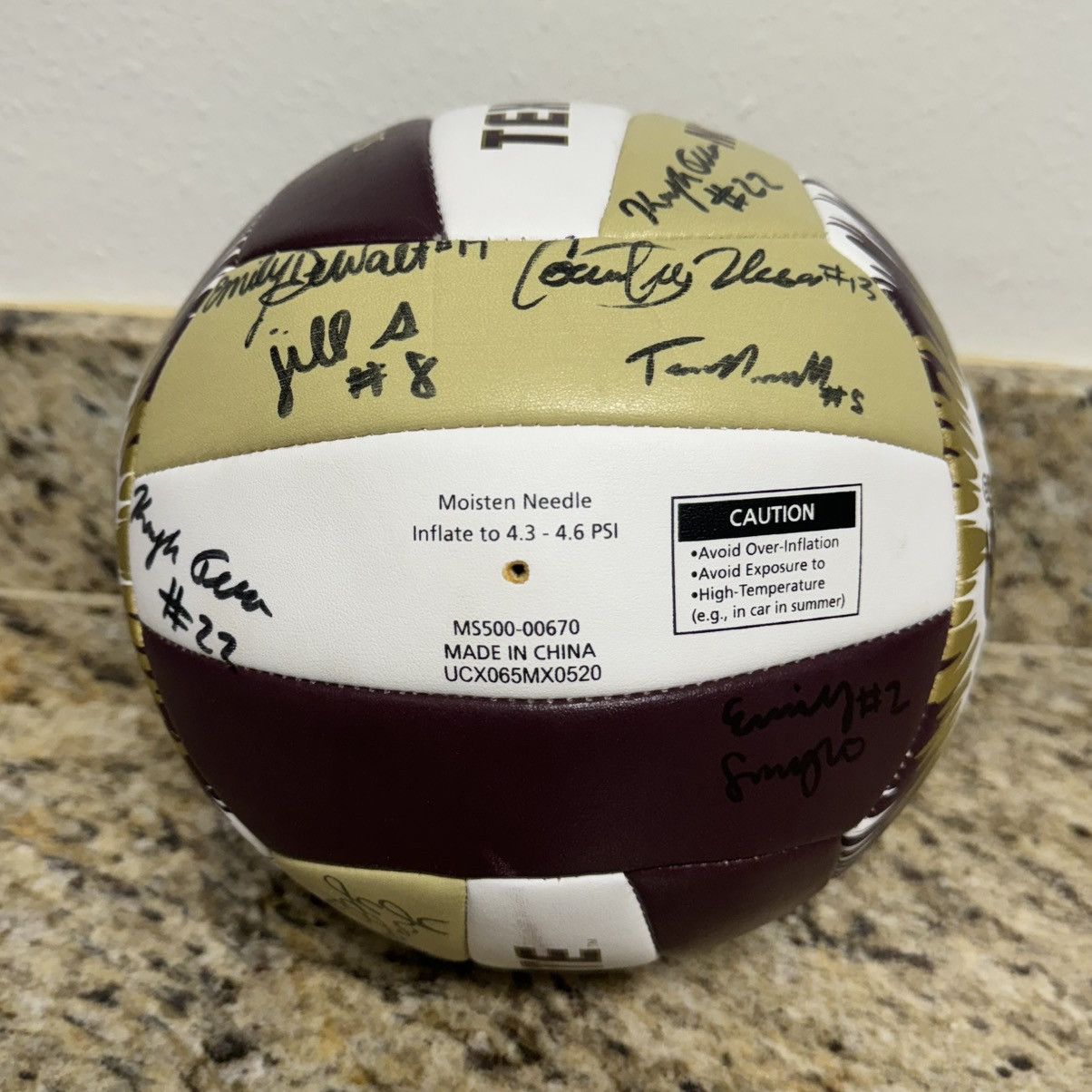 NCAA 2019 Texas State Bobcats Sun Belt Champ Autograph Volleyball Size ONE SIZE - 6 Thumbnail