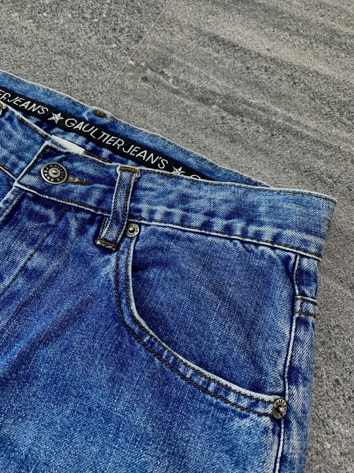 Jean Paul Gaultier 90s Denim Jeans with Raw Hem Size US 30 / EU 46 - 5 Thumbnail