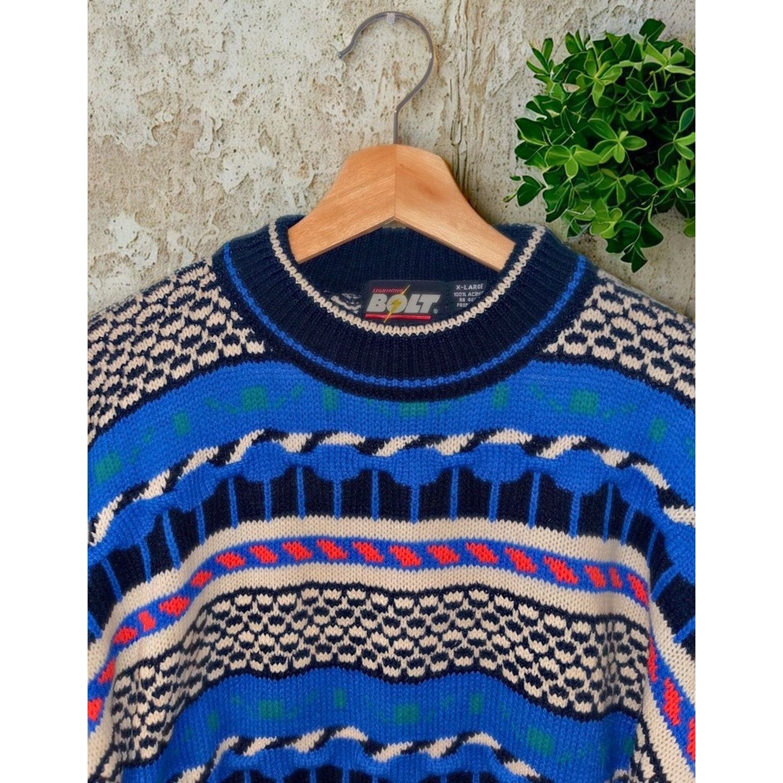 Lightning Bolt Lightning Bolt Vintage Crewneck Sweater Biggie Coogi Sz. XL Size US XL / EU 56 / 4 - 2 Thumbnail