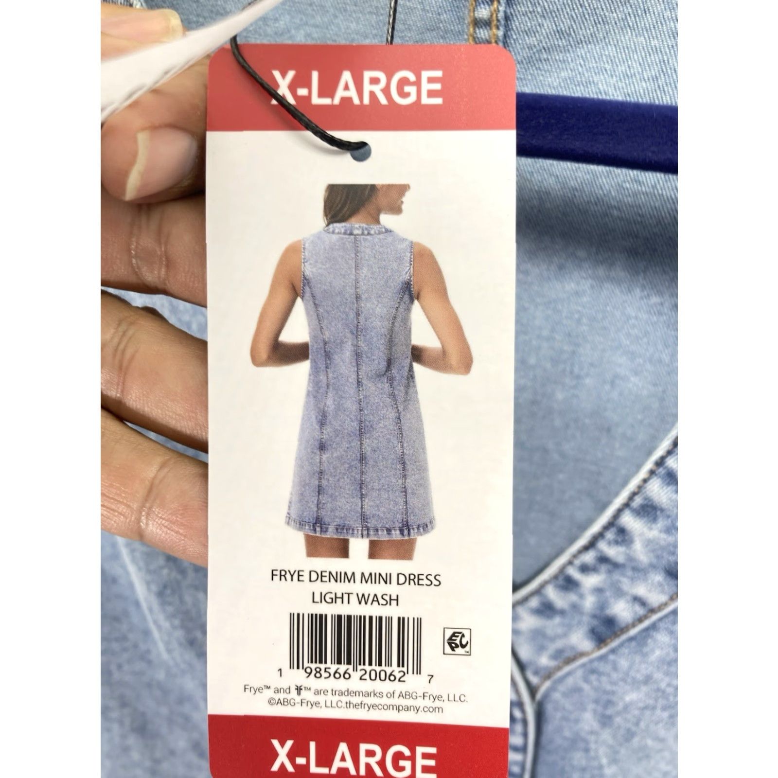Frye Frye Denim Dress Women XL Blue Cotton Stretch Light Wash Metal Button NWT Midi A-Line Sleeveless V-Neck Casual Shirt? Size XL / US 12-14 / IT 48-50 - 6 Thumbnail