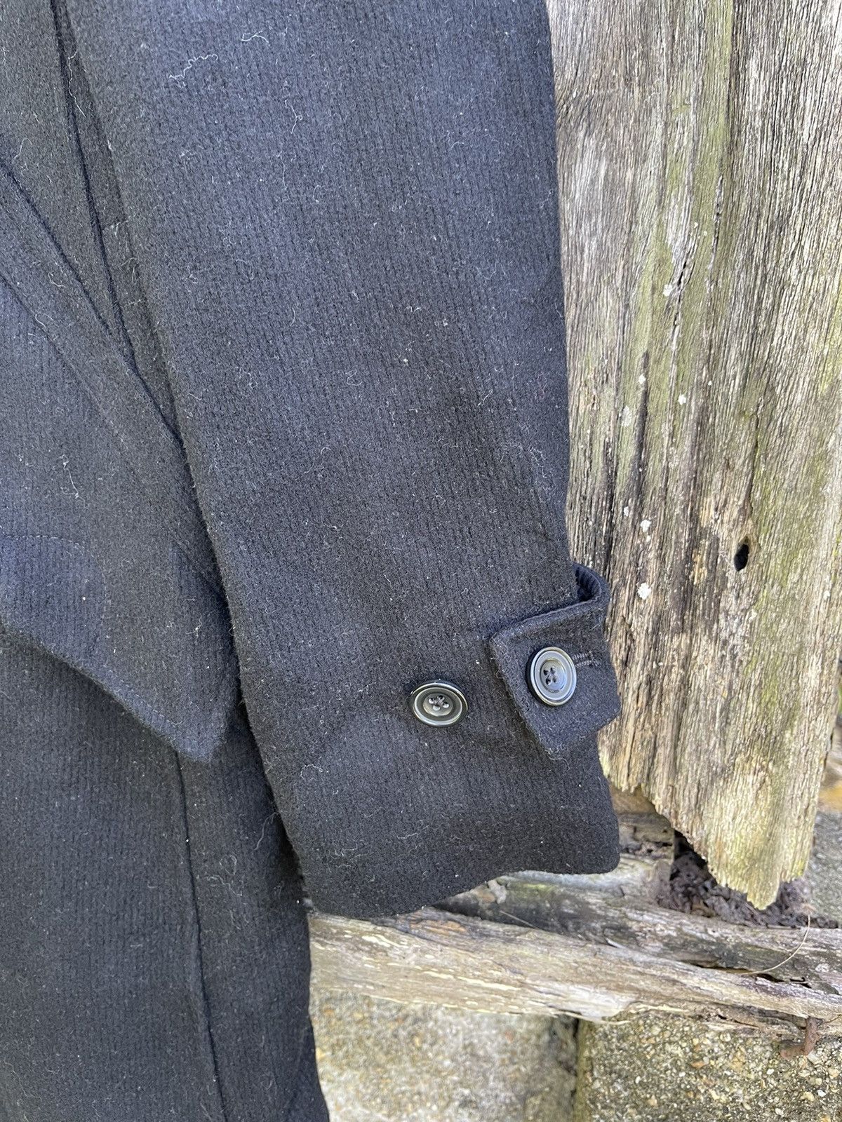Tornado Mart Tornado Mart Black Military-Inspired Wool Coat Size US S / EU 44-46 / 1 - 12 Thumbnail