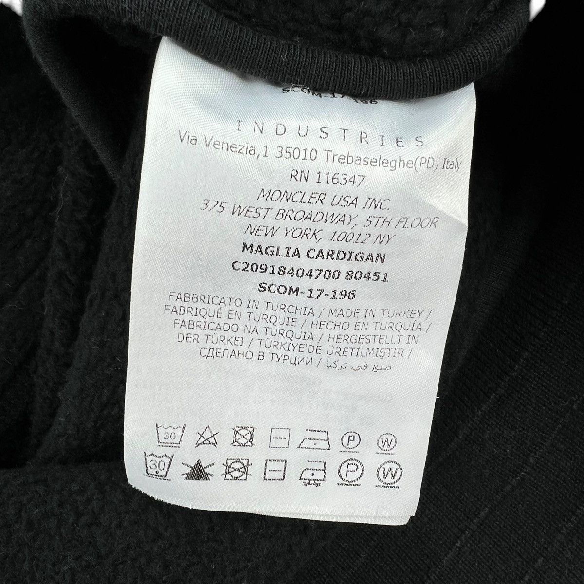 Moncler Moncler Black Full Zip Sweatshirt Size US XL / EU 56 / 4 - 5 Thumbnail