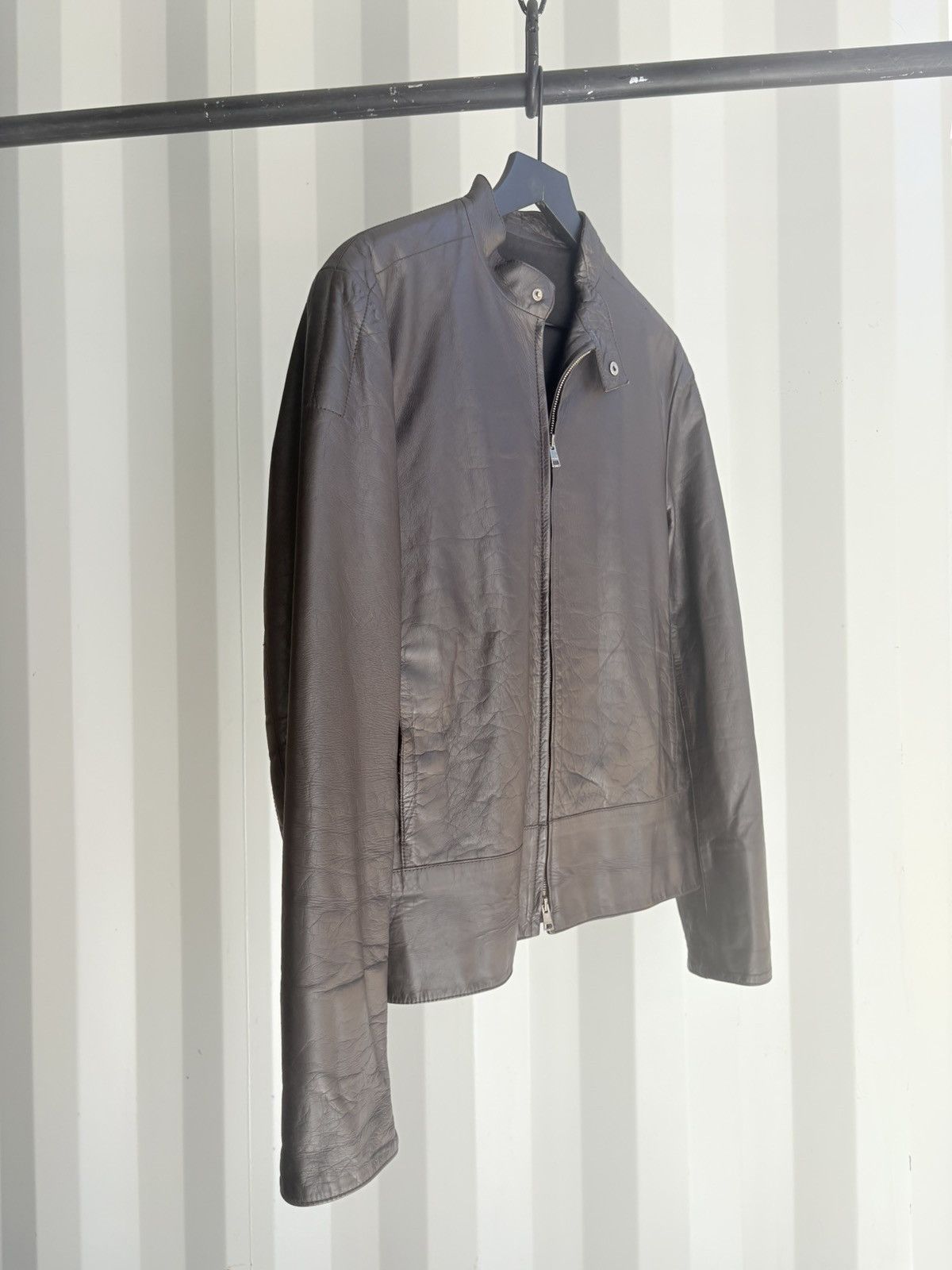 Gucci Leather Moto Jacket Gucci Tom Ford Era Chocolate Brown Size US S / EU 44-46 / 1 - 3 Thumbnail