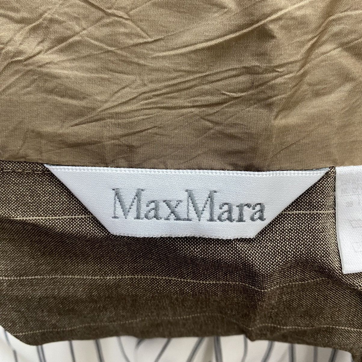 Max Mara MAX MARA Italy Designer Hickory Stripes Brown Blazer Coat Size S / US 4 / IT 40 - 3 Thumbnail