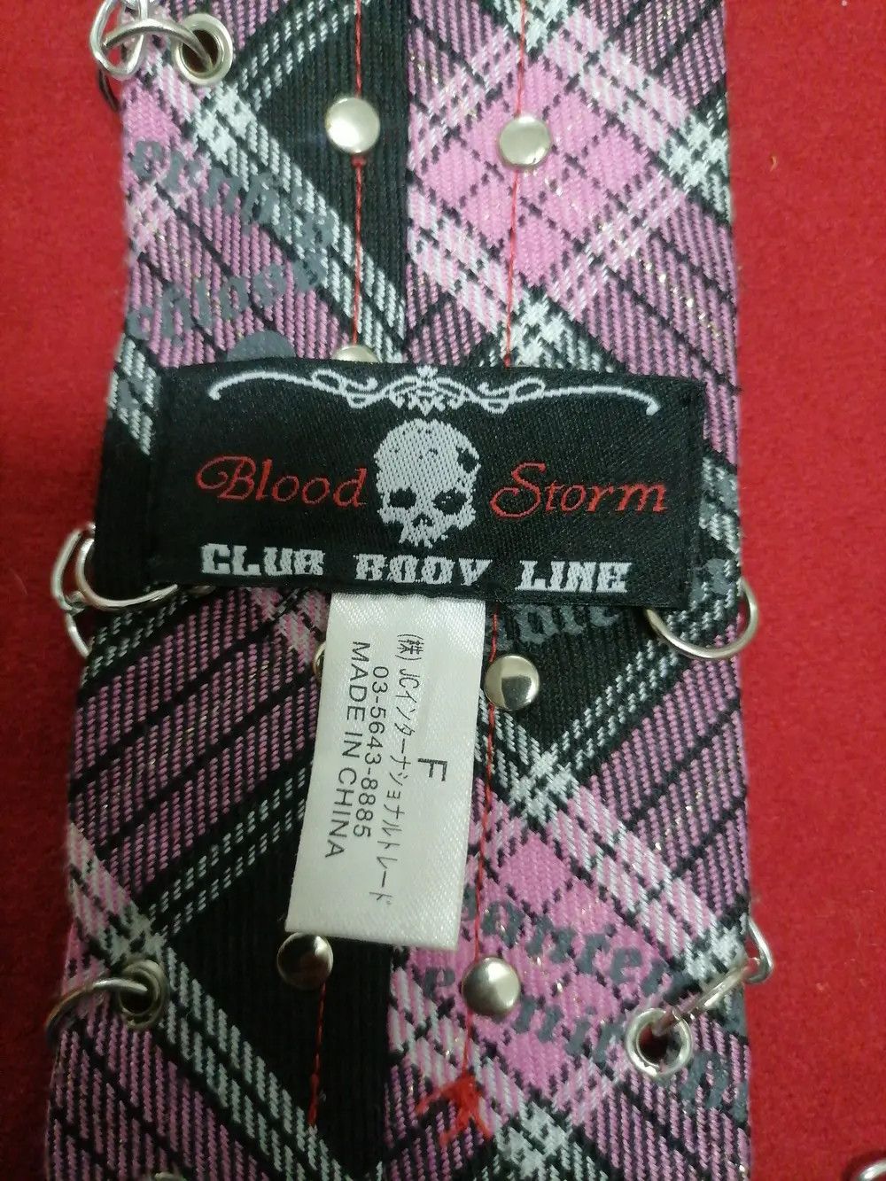 14th Addiction × Hysteric Glamour × Le Grande Bleu (L.G.B.) Rare Japanese Brand Blood Storm Punk Gothic Necktie Size ONE SIZE - 5 Thumbnail