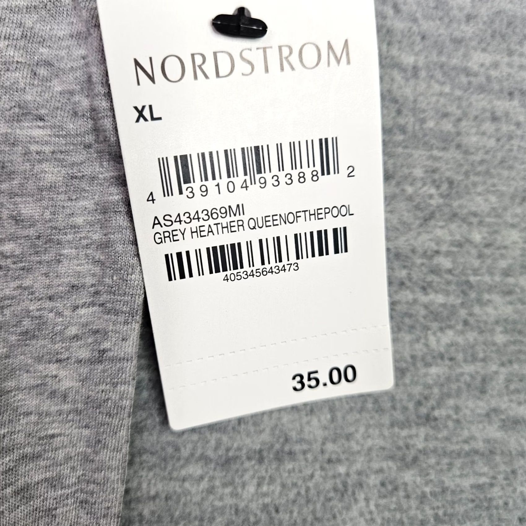 Nordstrom VINTAGE Nordstrom Women's XL Gray Heather Queen of the Pool Graphic T Shirt NWT Size XL / US 12-14 / IT 48-50 - 5 Thumbnail