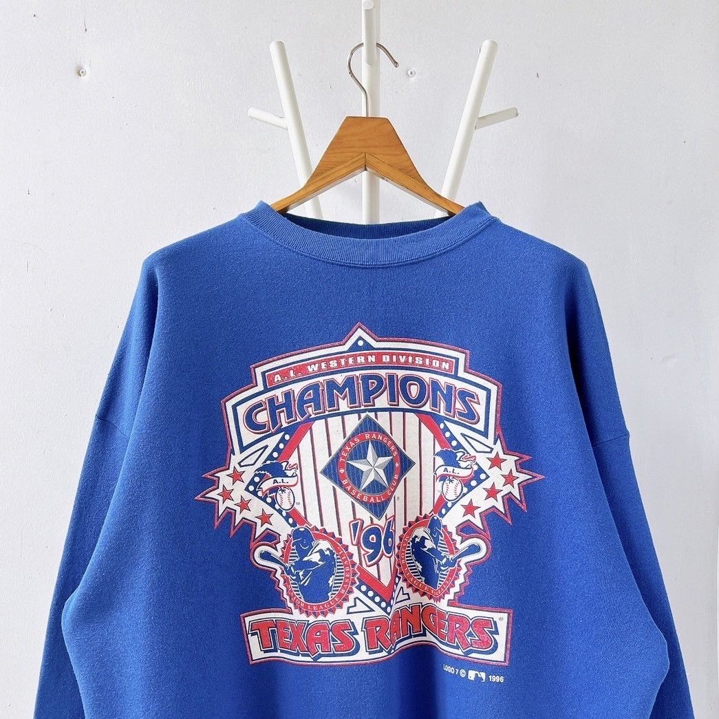 Logo 7 × Vintage 90s Texas Rangers MLB sweatshirt/ 2X Size US XXL / EU 58 / 5 - 3 Thumbnail