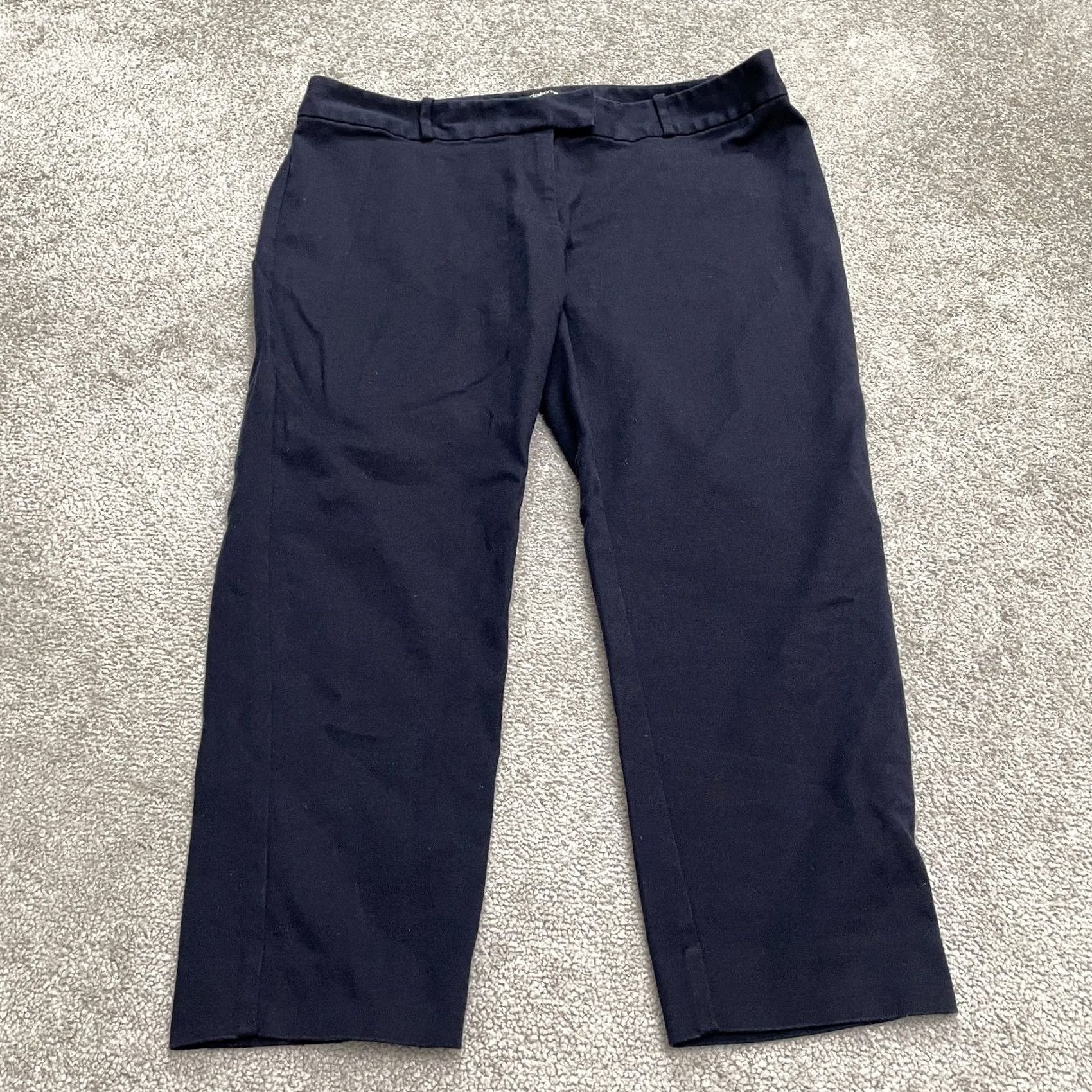 Liz Claiborne Liz Claiborne Emma Classic Cropped Pants Women 16 Petite Navy Blue 36x23 Career Size 38" / US 16 / IT 52 - 2 Thumbnail