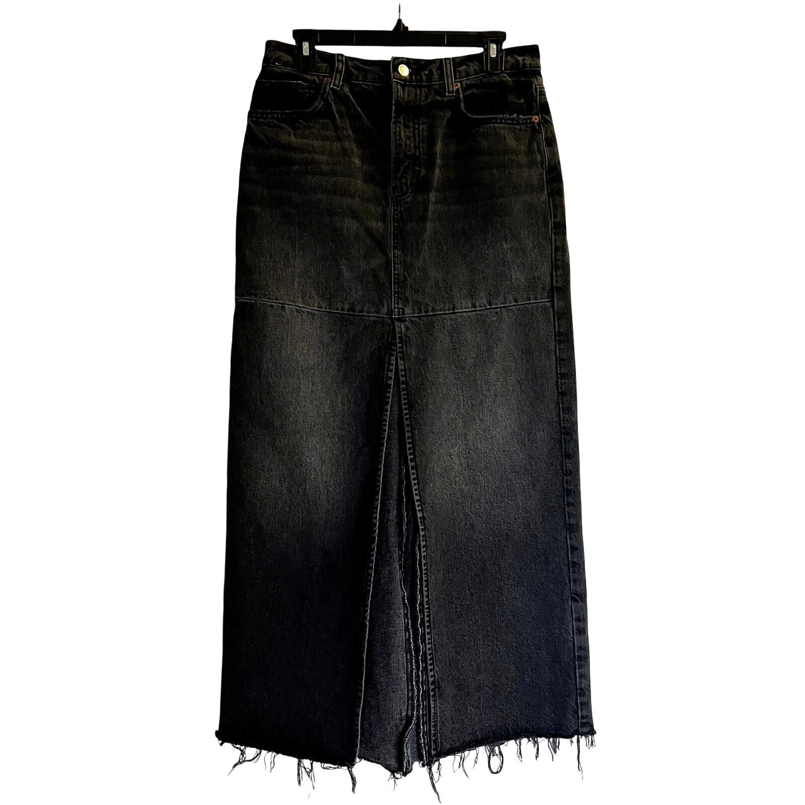 Reformation Reformation Tazz Maxi Denim Skirt size 28 gray wash Size 28" / US 6 / IT 42 - 1 Thumbnail