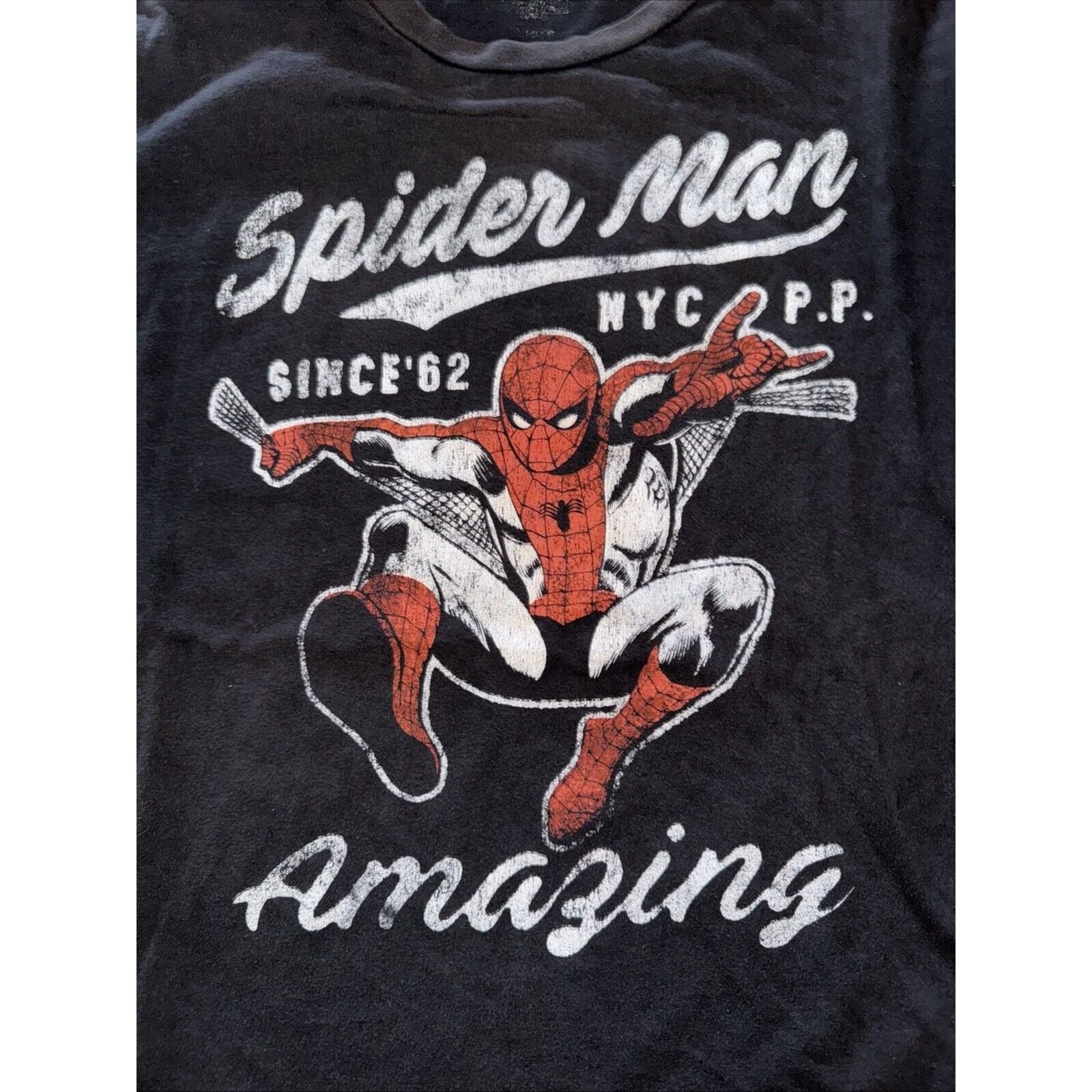 Marvel Comics × Vintage Amazing Spider Man T-Shirt Black 21x26 Large Size US L / EU 52-54 / 3 - 2 Thumbnail