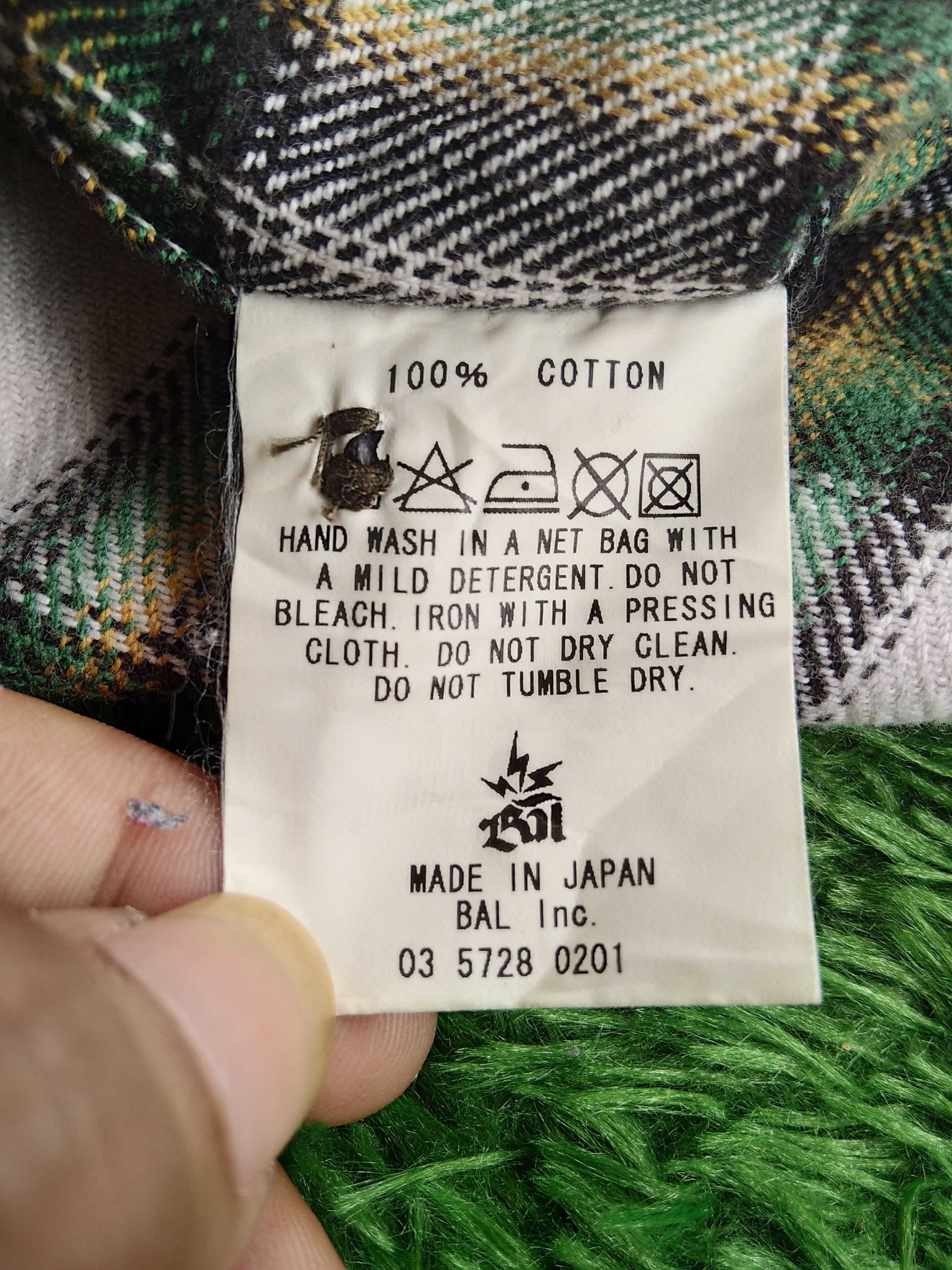 If Six Was Nine × Japanese Brand VTG BAL. INC ©2008 Distressed Plaid Flannel Shirt Size US XL / EU 56 / 4 - 7 Thumbnail