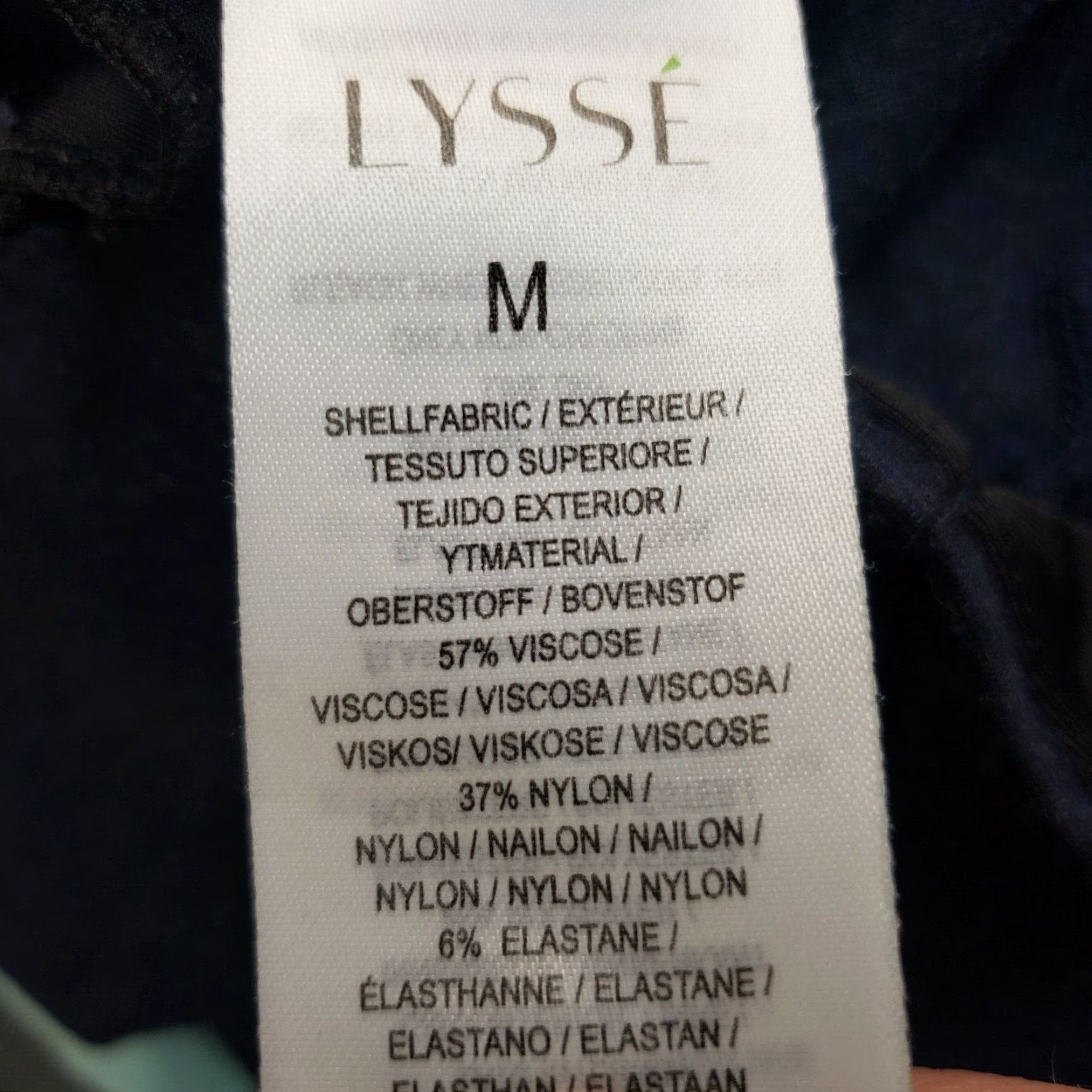 Vintage Lysse Womens Cropped Leggings Sz Medium Blue Mid Rise Size 32" / US 10 / IT 46 - 6 Thumbnail