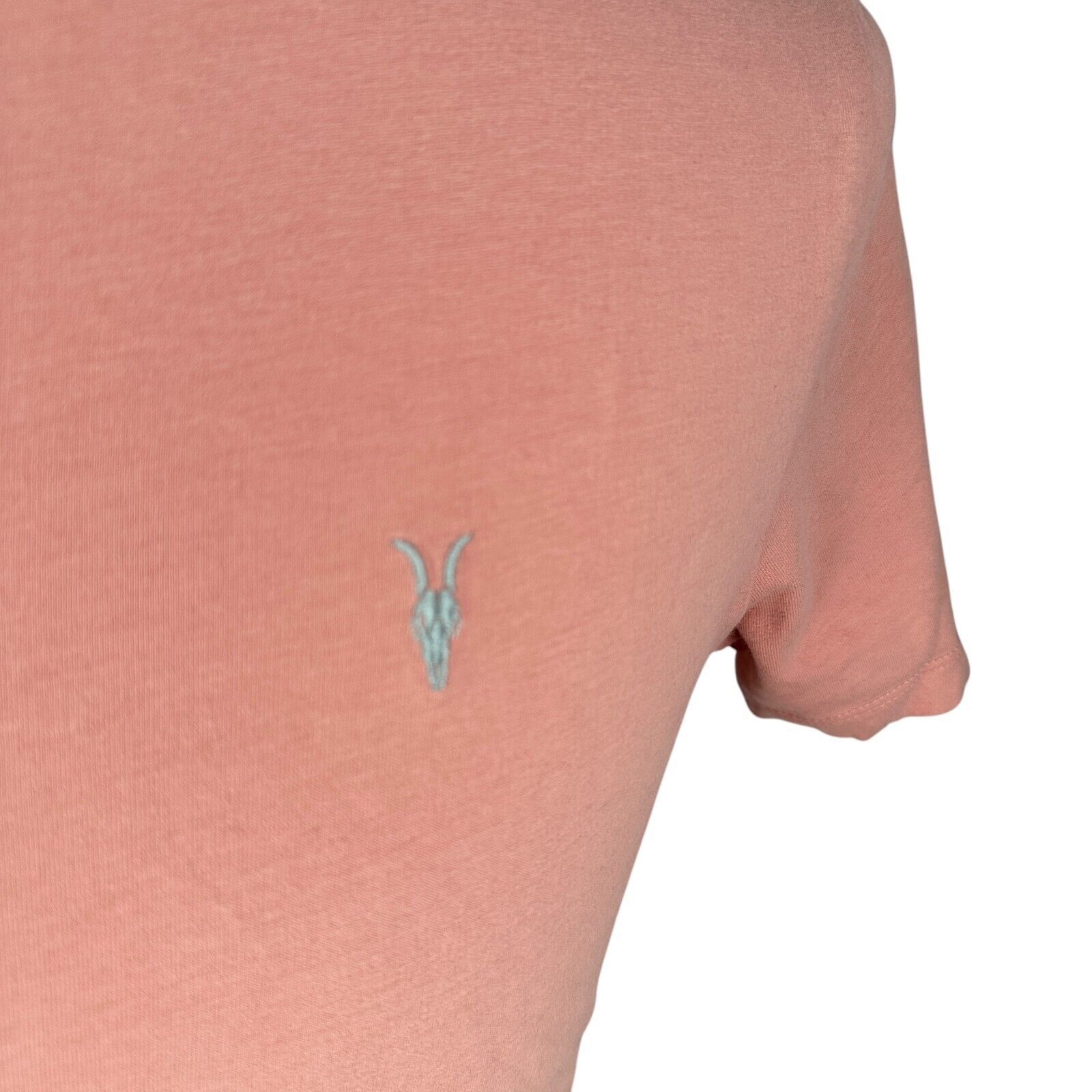Allsaints AllSaints Brace Contrast SS T-Shirt Men Medium Coral Pink Size US M / EU 48-50 / 2 - 2 Thumbnail