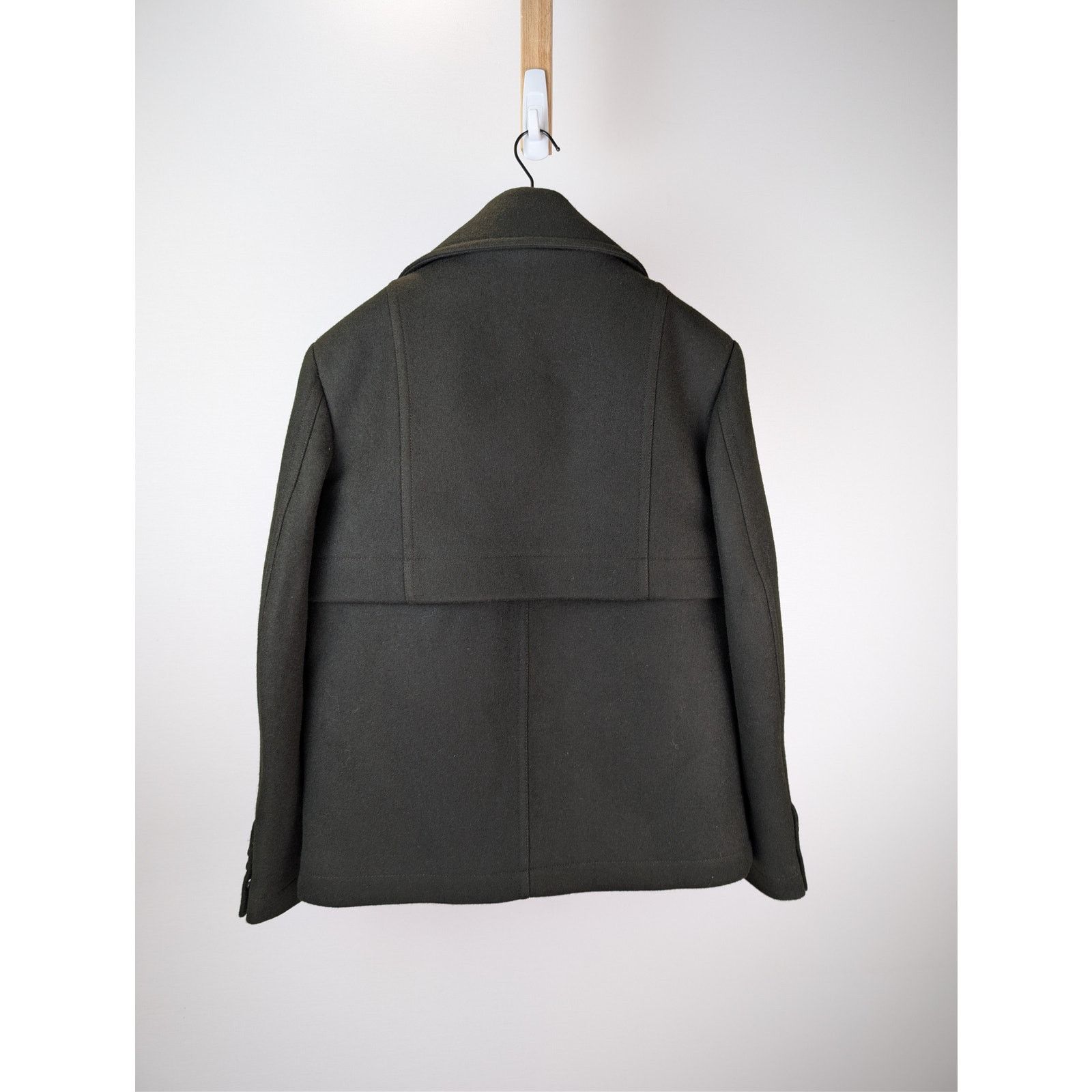 Bottega Veneta o1rshd1 Short Wool Felt Coat in Military Dark Green / Kale Size US M / EU 48-50 / 2 - 13 Thumbnail