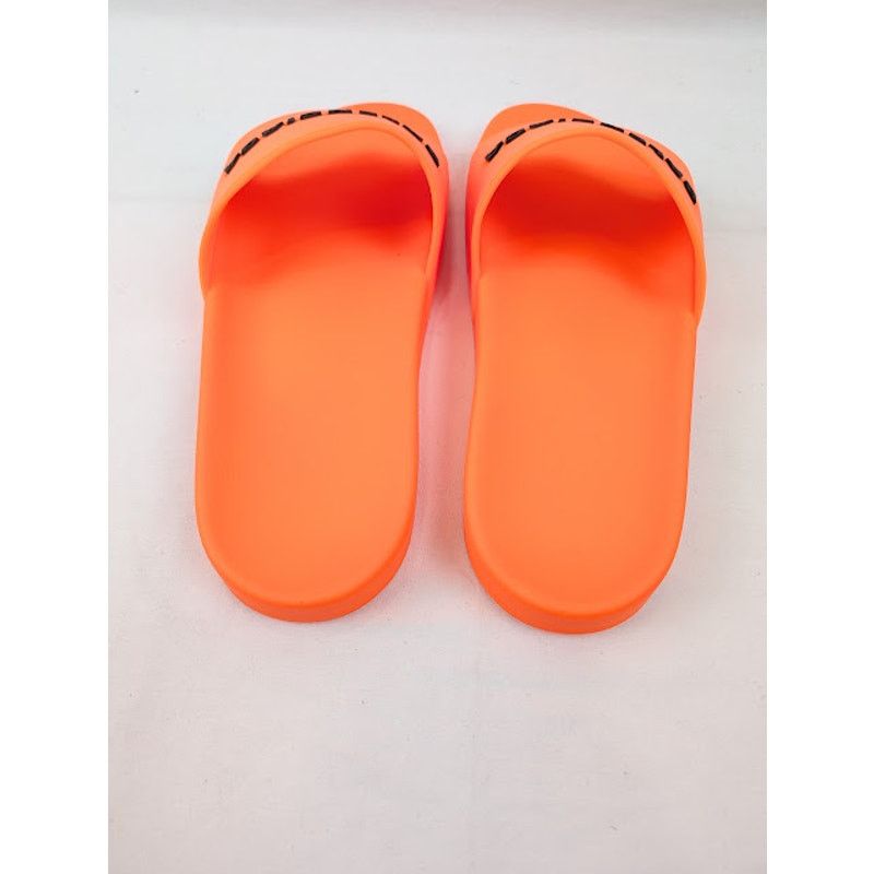 Balenciaga o1rshd1 Smooth Rubber Pool Logo Slide in Orange/Black Size US 10 / EU 43 - 18 Thumbnail