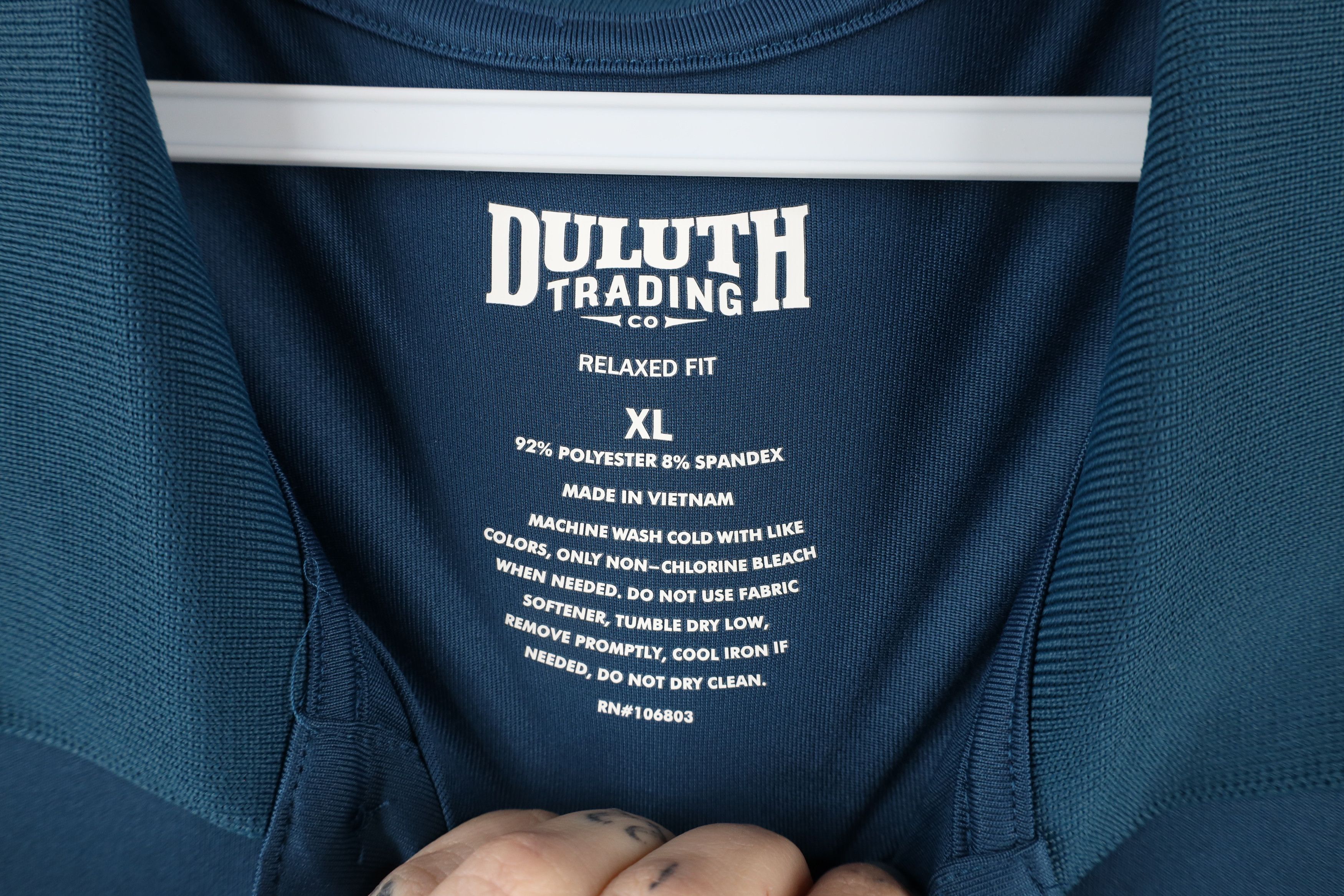 Vintage Duluth Trading Co Performance Long Sleeve Polo Shirt Blue Size US XL / EU 56 / 4 - 6 Thumbnail