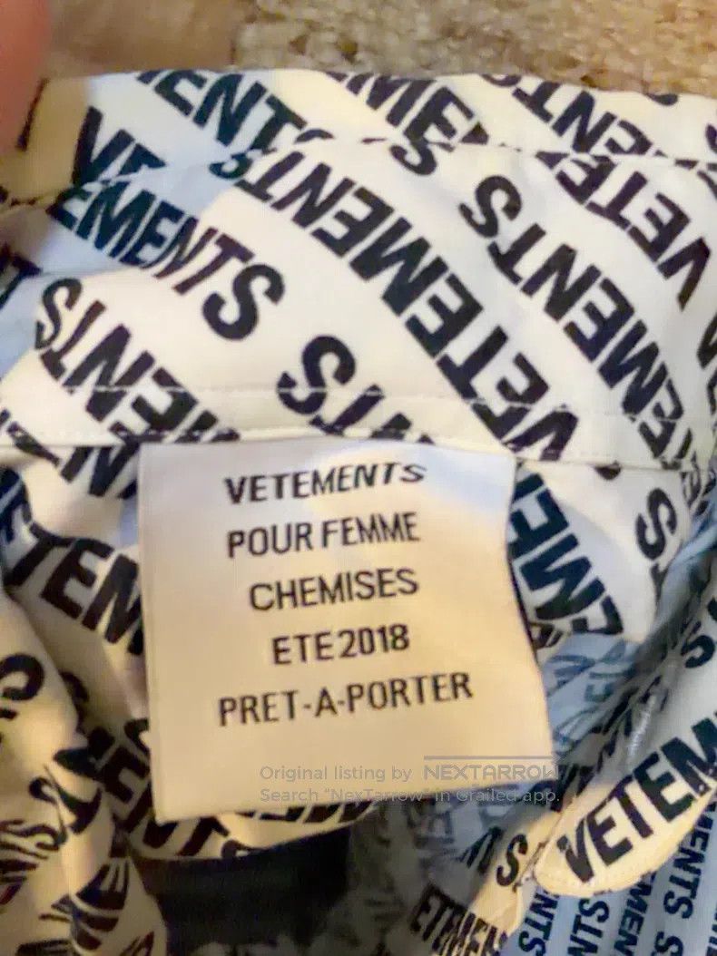 Vetements VETEMENTS Black and White Letter Print Shirt Size US M / EU 48-50 / 2 - 3 Thumbnail