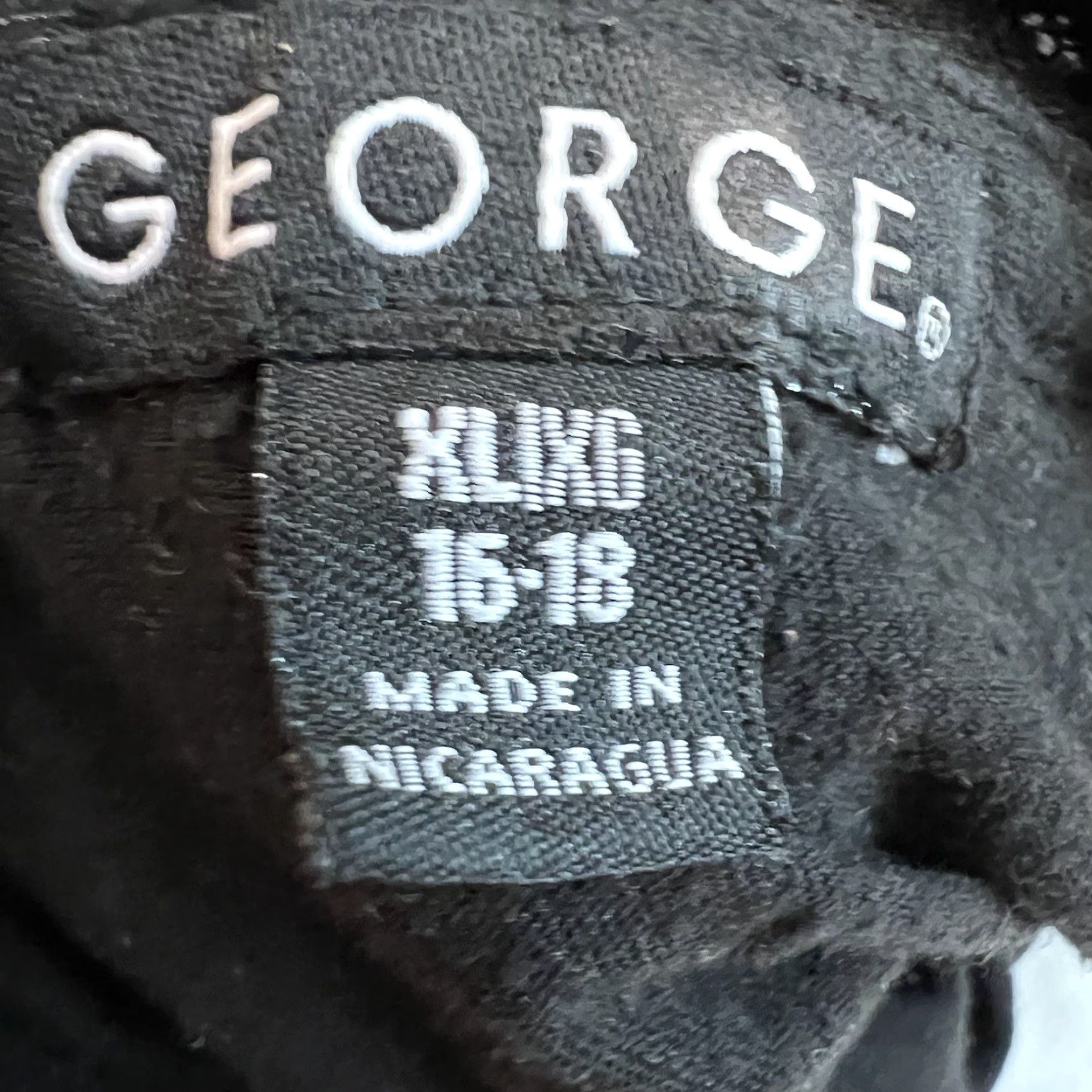 George George Lace Crochet Lined Top Women's XL Black Short Sleeve Blouse Shoes? Size XL / US 12-14 / IT 48-50 - 5 Thumbnail