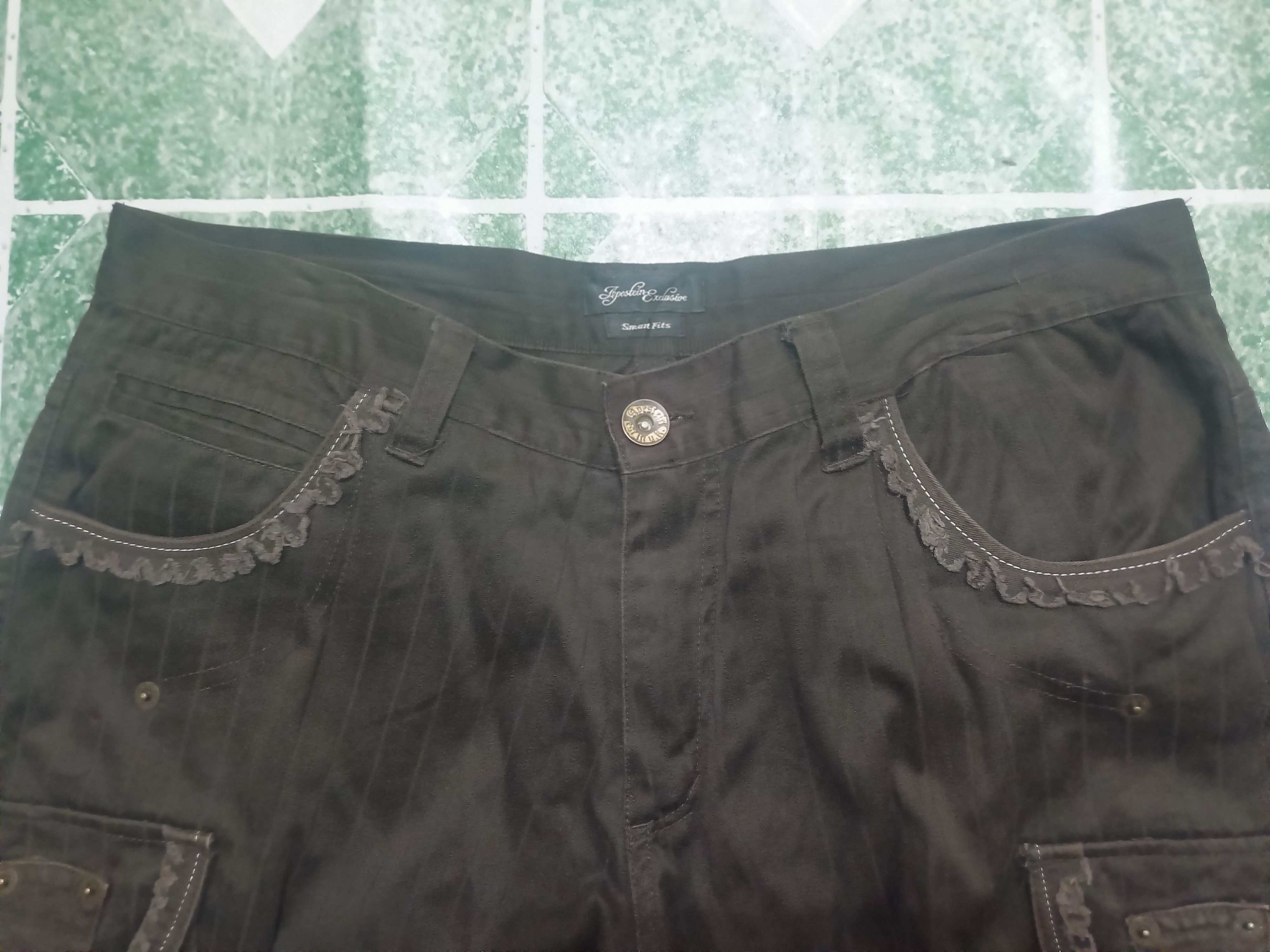 Designer × Japanese Brand Apestein Exclusive Baggy Style Striped Boot Cut Cargo Pants Size US 35 - 3 Thumbnail