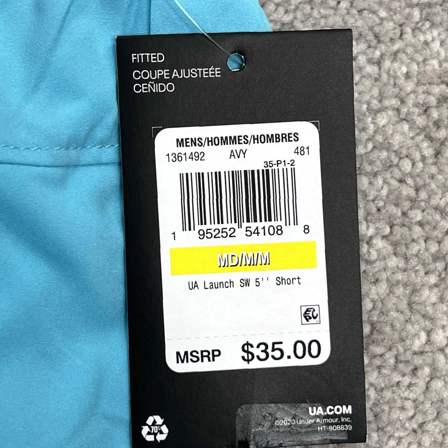 Under Armour Under Armour UA Launch Shorts Men Medium Blue 5” Athletic Lined Quick Dry NWT Size US 27 - 7 Thumbnail