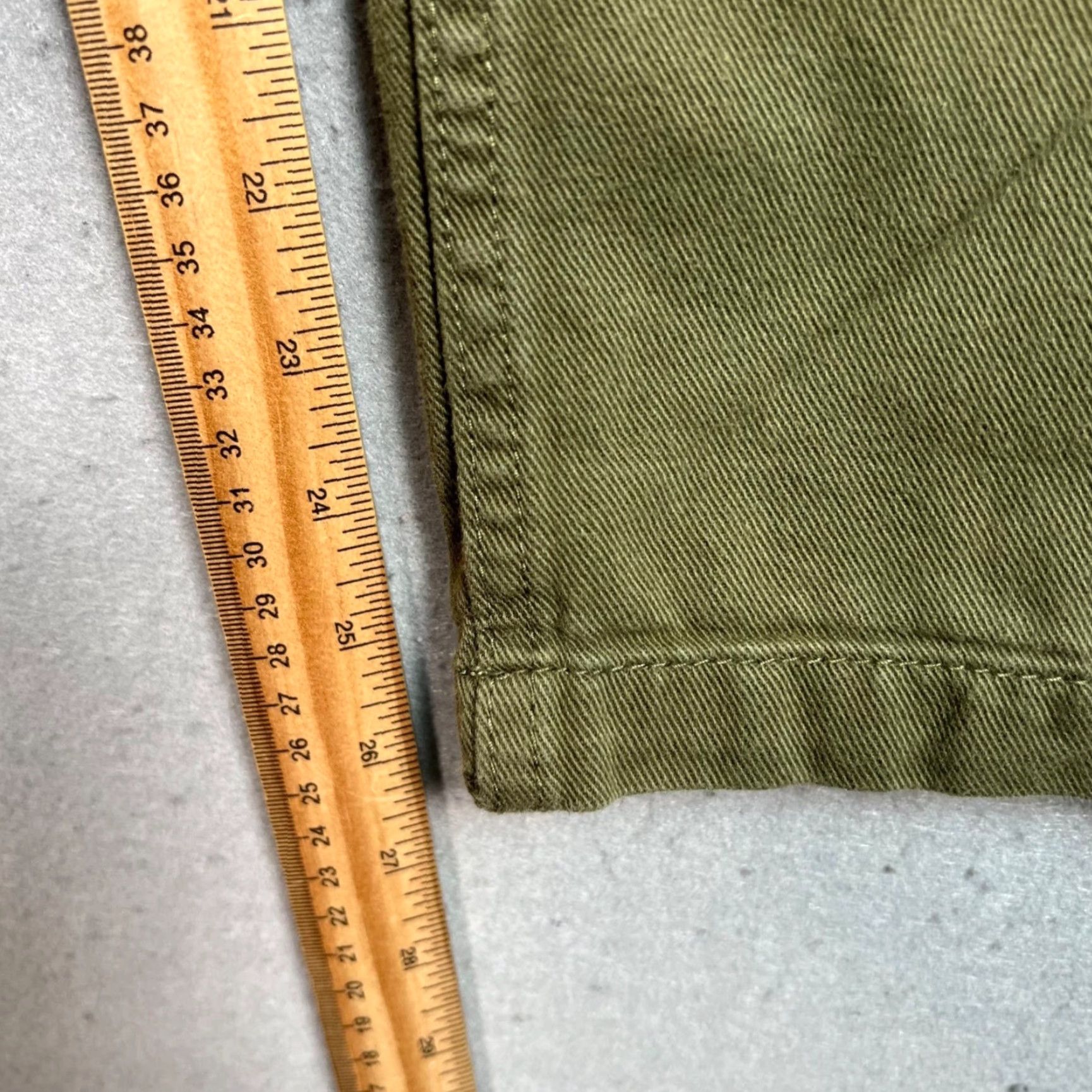 Vintage Sampson And Taylor Mens Cargo Pants Olive Green 100% Cotton - Flat Front, Cargo, Straight Leg, 27 Inseam, Size L Size US 33 - 7 Thumbnail