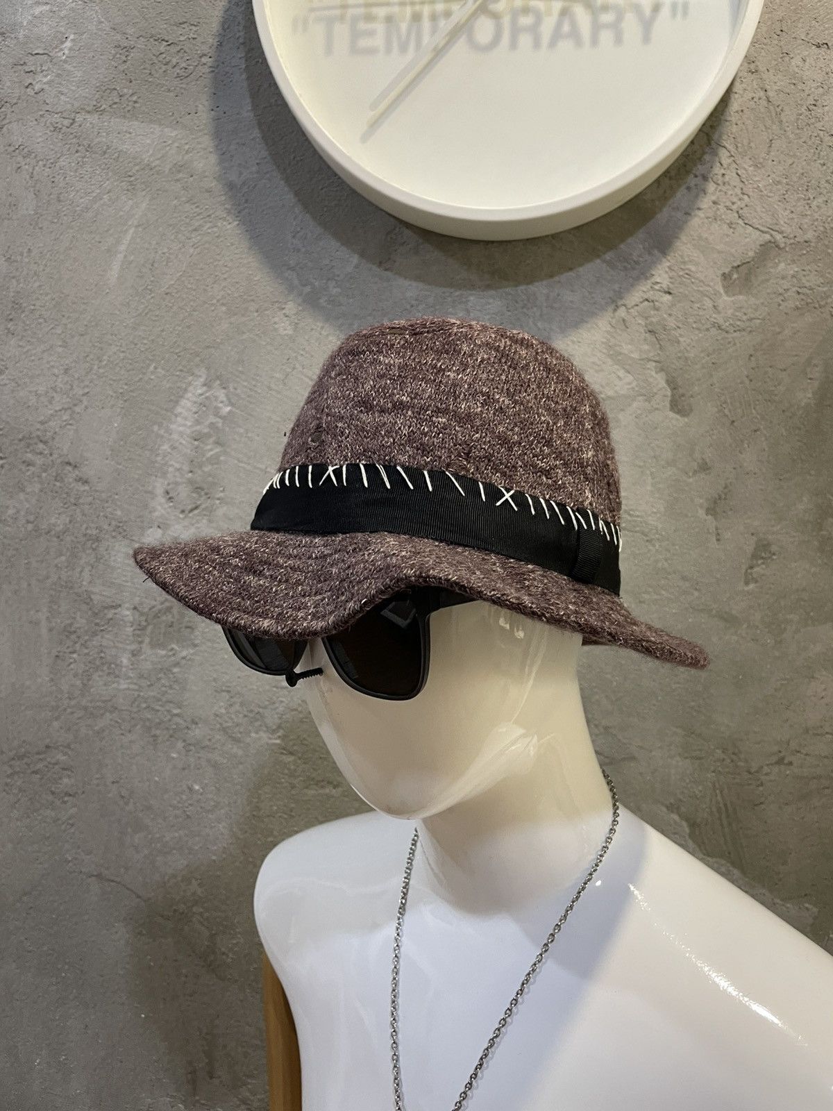 Maison MIHARA YASUHIRO Maison Miharayasuhiro x Ca4la Crochet Distressed Style Hats Size ONE SIZE - 3 Thumbnail