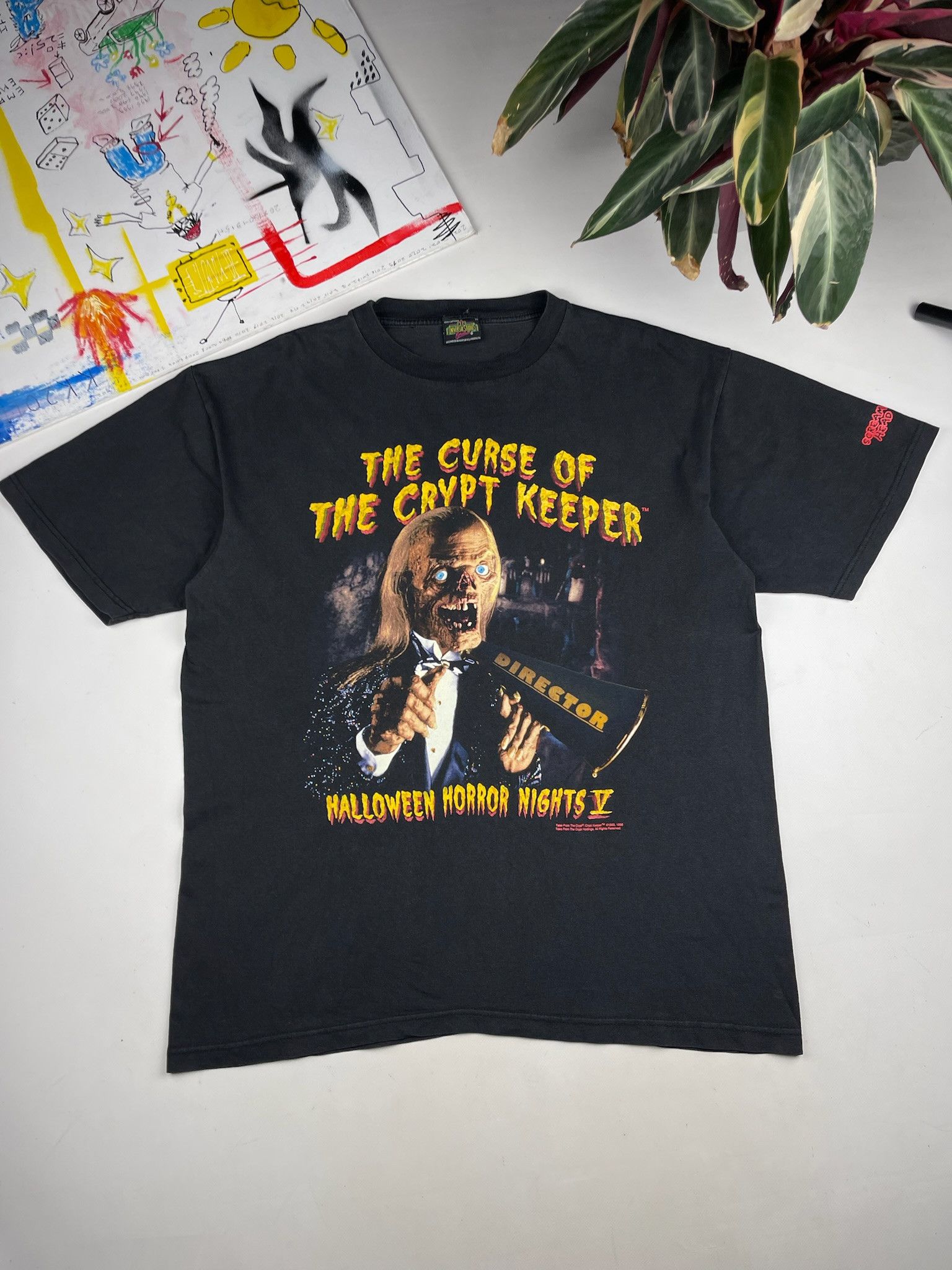 Vintage Vintage Crypt Keeper Tales From the Crypt Tee Shirt Size US XL / EU 56 / 4 - 1 Thumbnail
