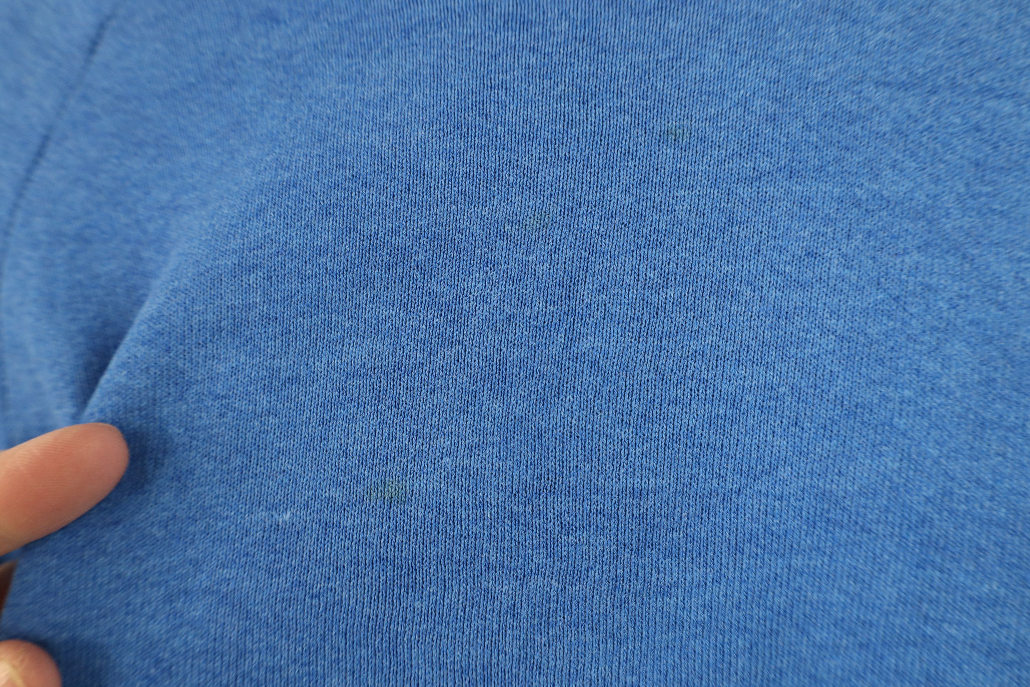 Vintage Vintage 90s Streetwear Blank Crewneck Sweatshirt Blue USA Size L / US 10 / IT 46 - 10 Thumbnail