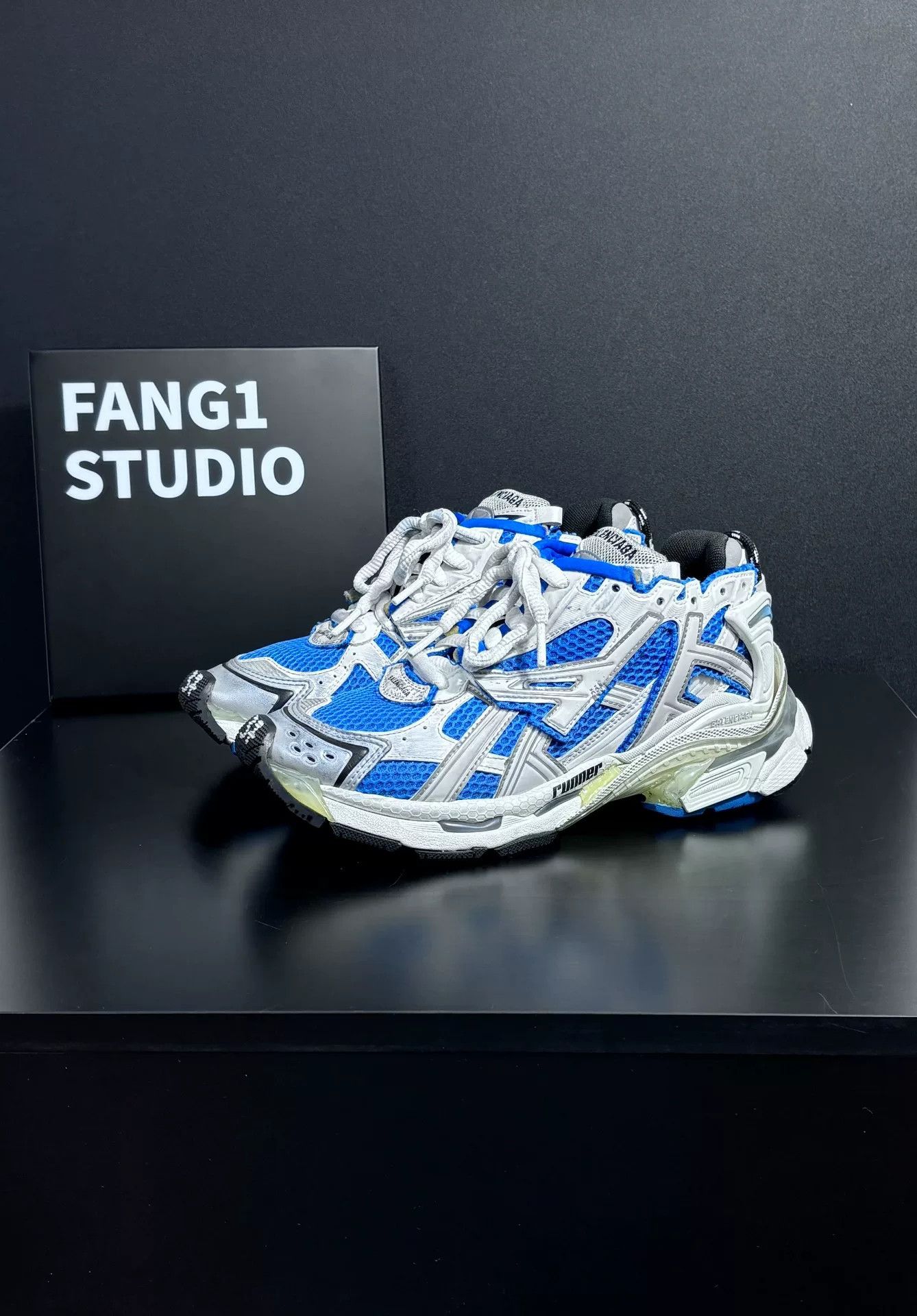 Balenciaga Balenciaga Running Blue Lowtop Sneakers us_6-5 Women Size US 6.5 / IT 36.5 - 1 Thumbnail